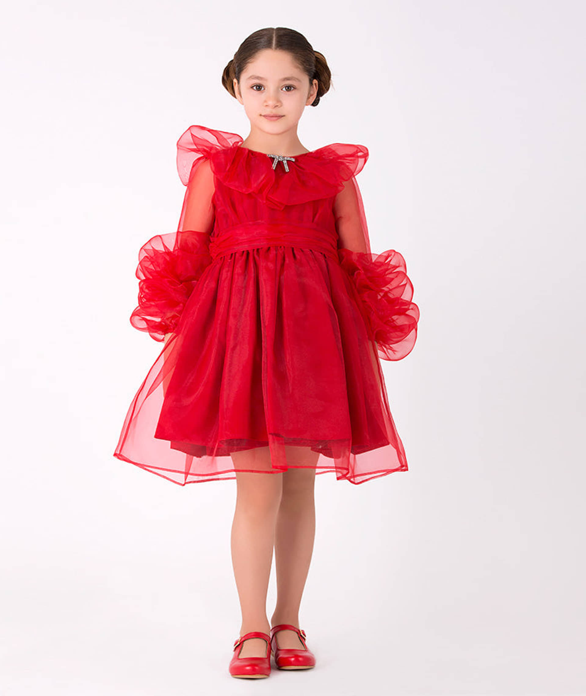 Red Ruffles Dress made by Mama Luma