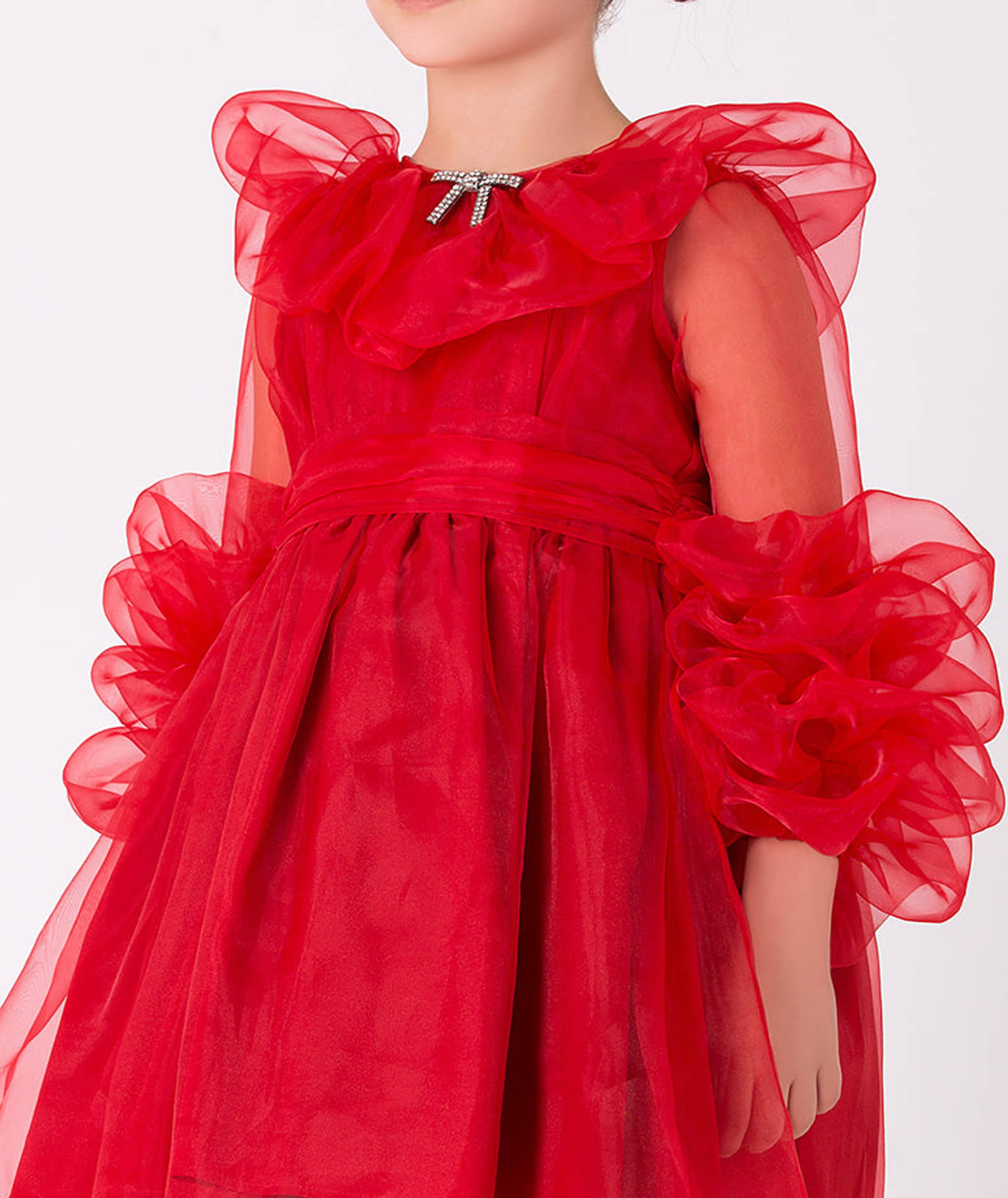 Red Ruffles Dress made by Mama Luma