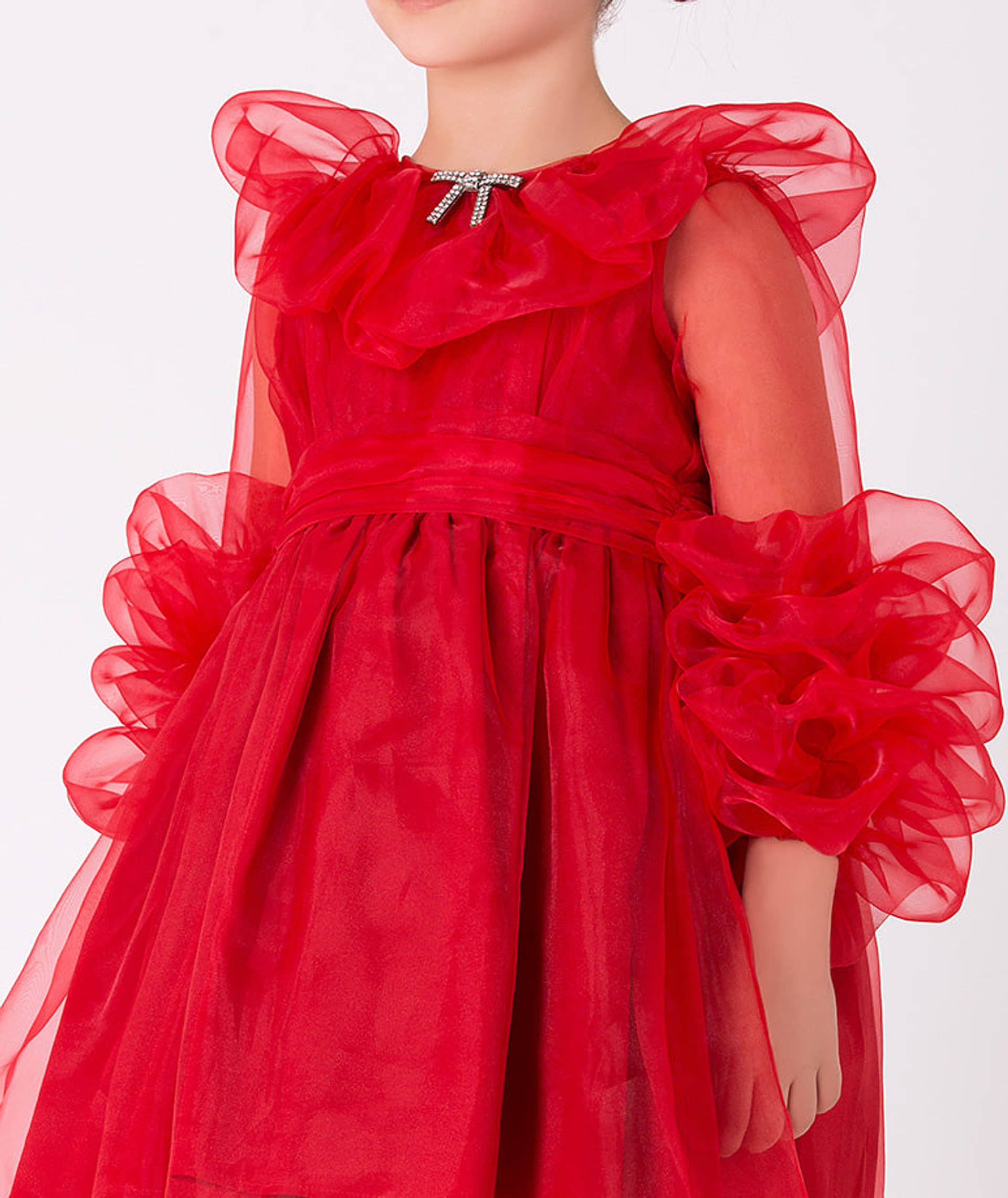 Red Ruffles Dress made by Mama Luma