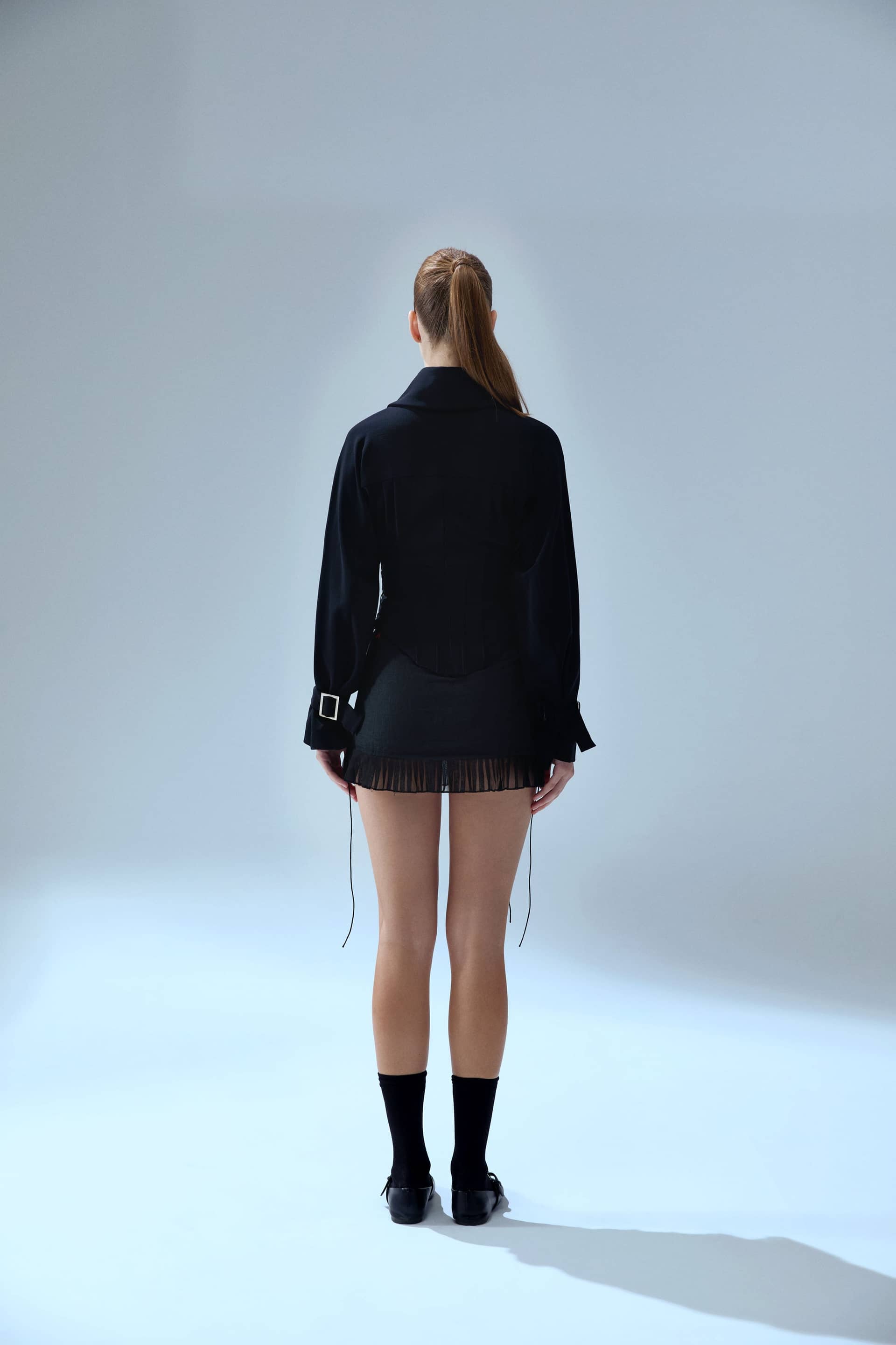 YOUR *ITCH CORSET BLOUSE - JET BLACK made by PCFG