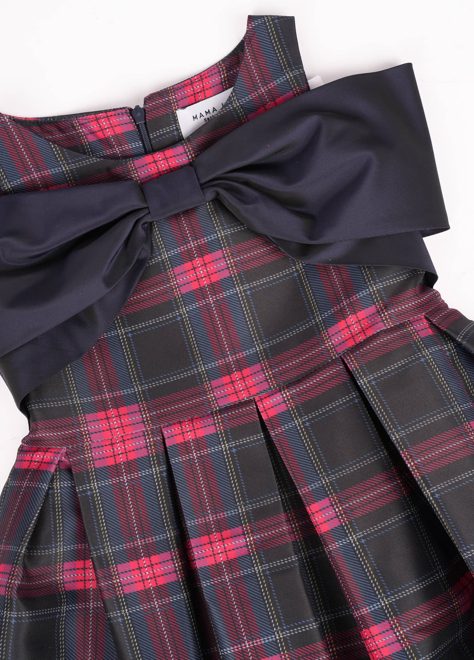 Plaid Bow Dress made by Mama Luma