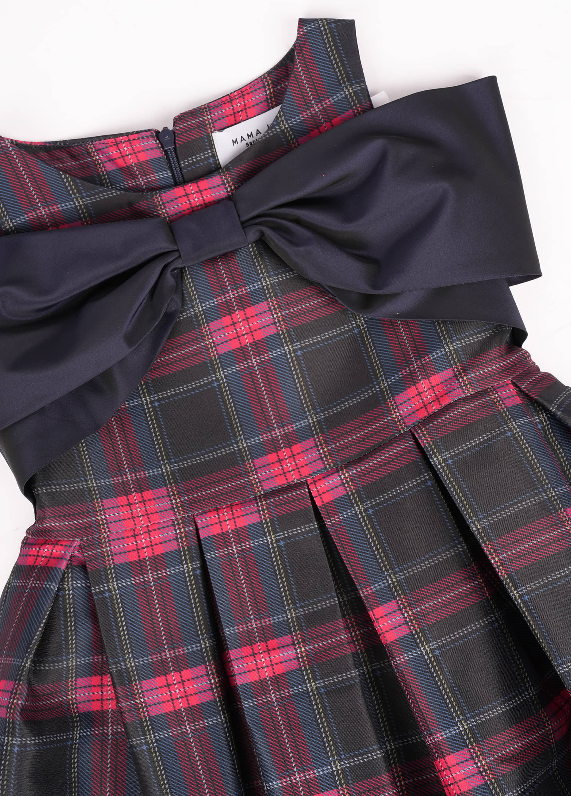 Plaid Bow Dress made by Mama Luma