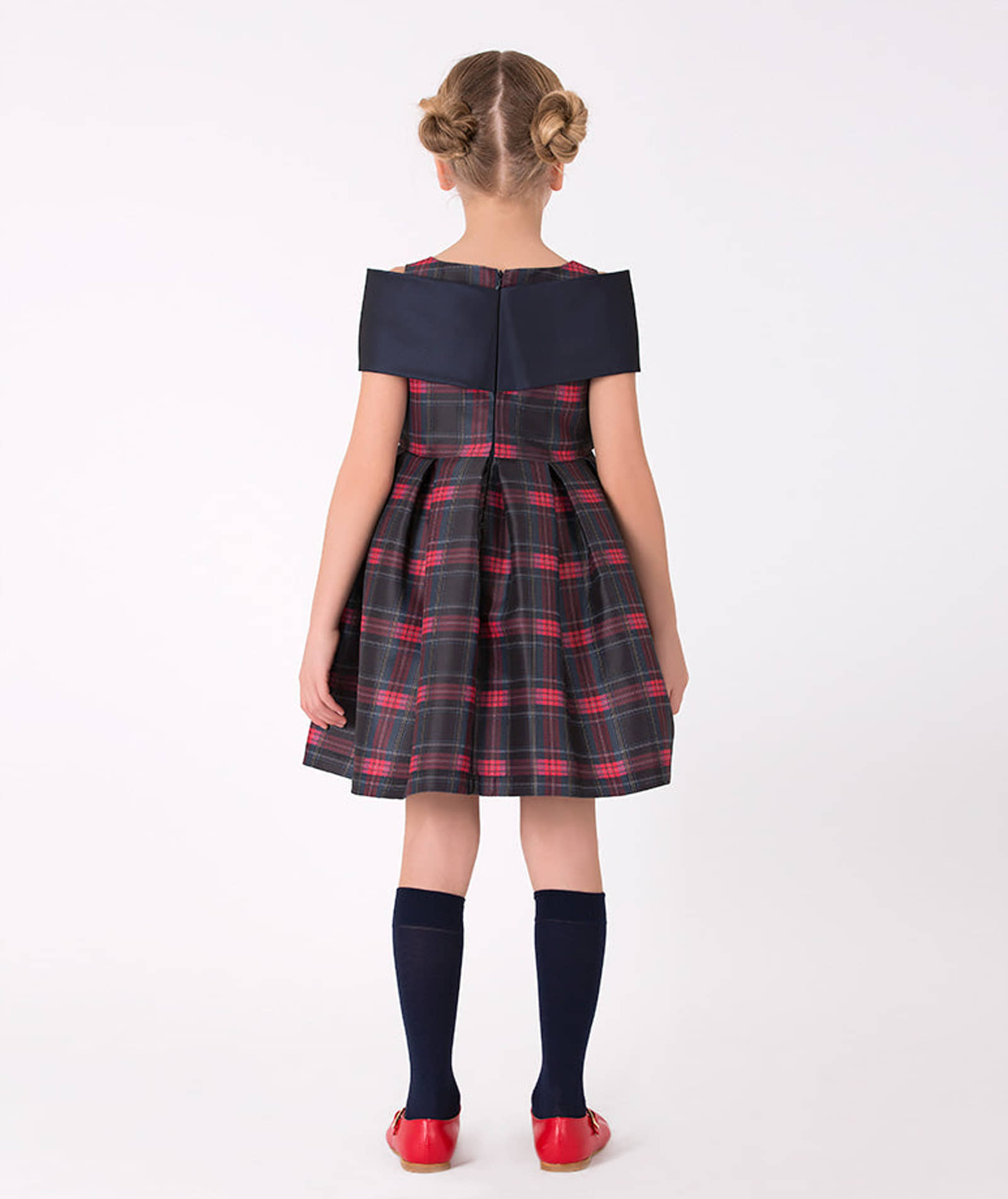 Plaid Bow Dress made by Mama Luma