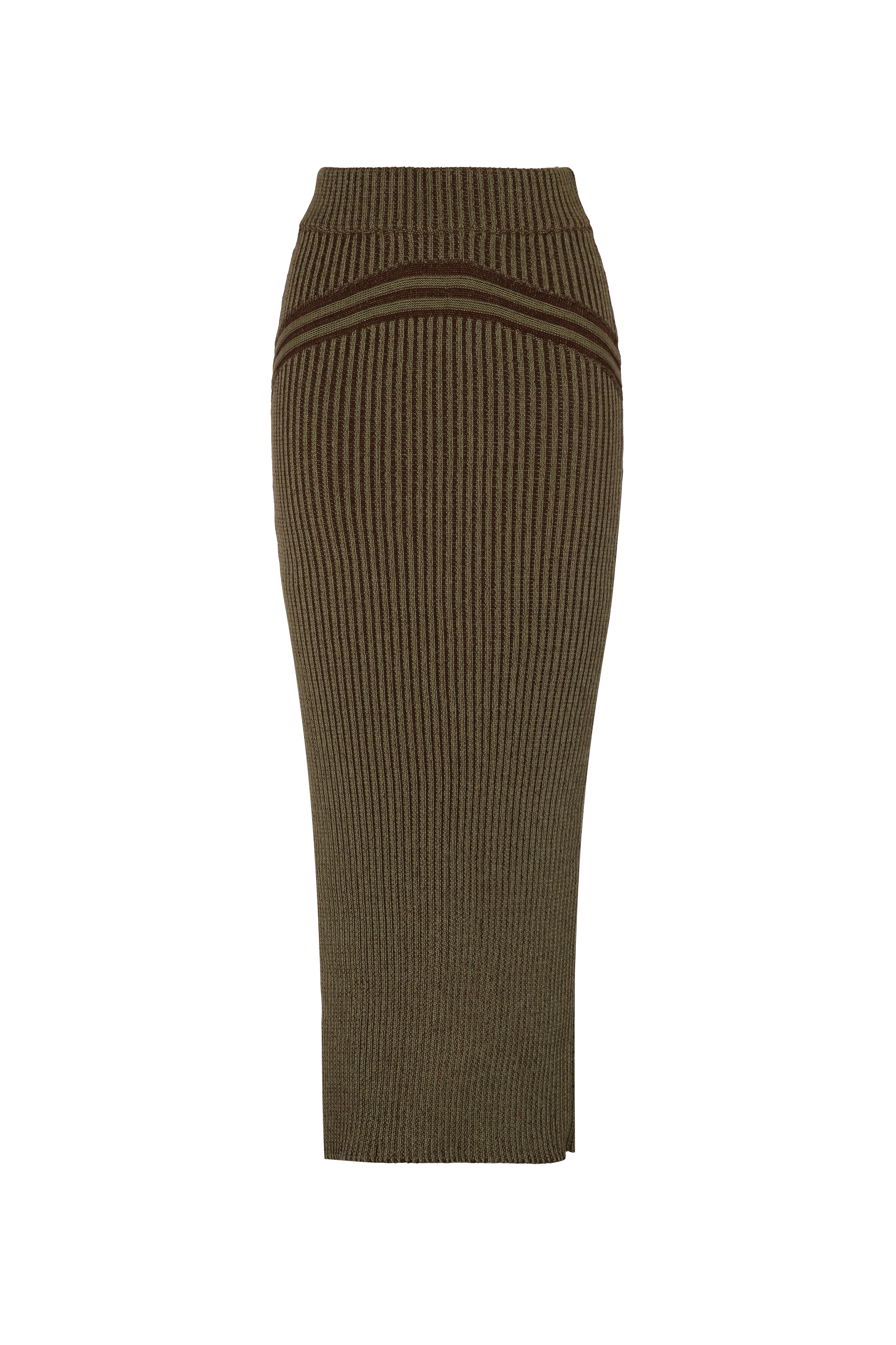 Corriente Skirt Green Brown made by Peregrina