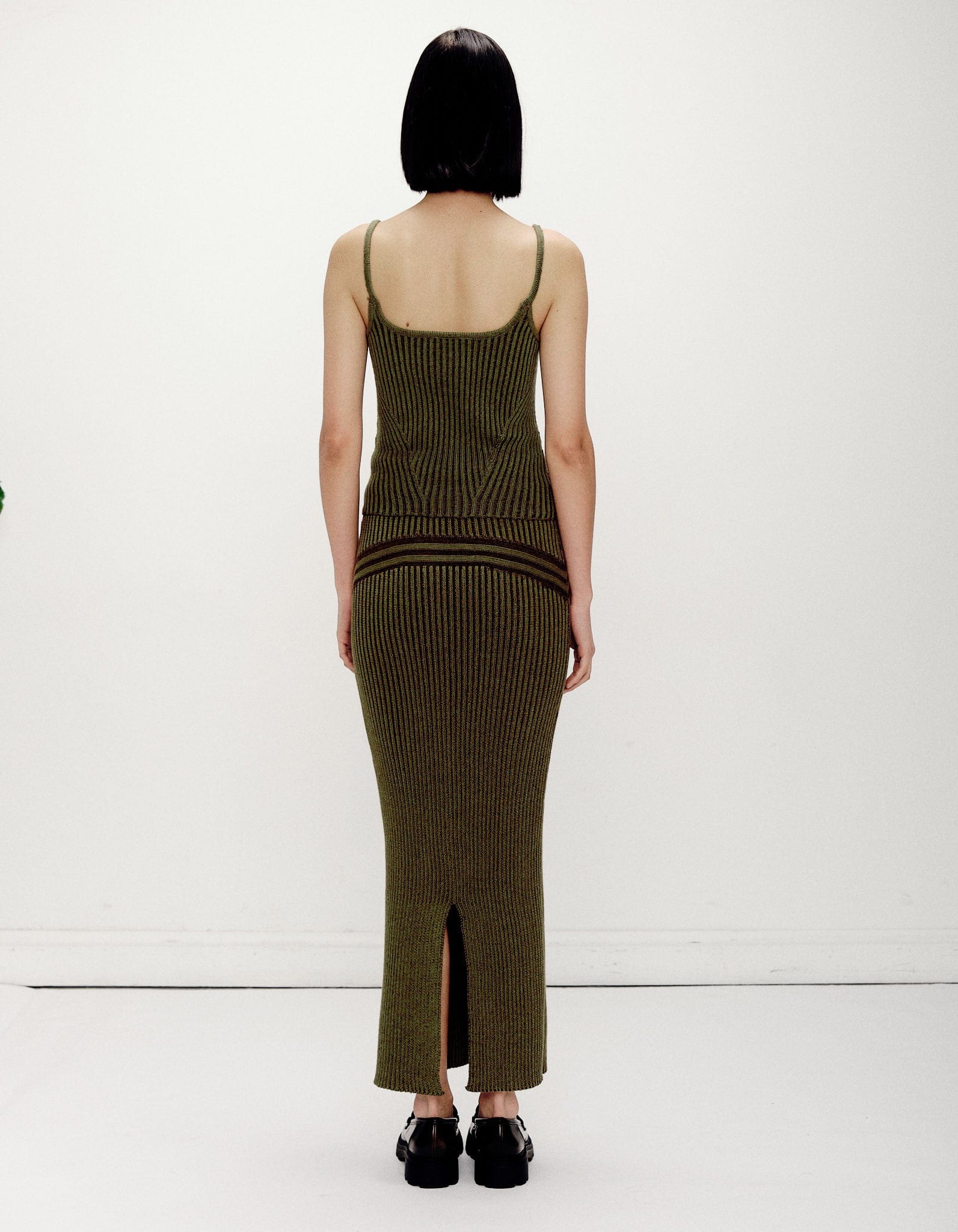 Corriente Skirt Green Brown made by Peregrina