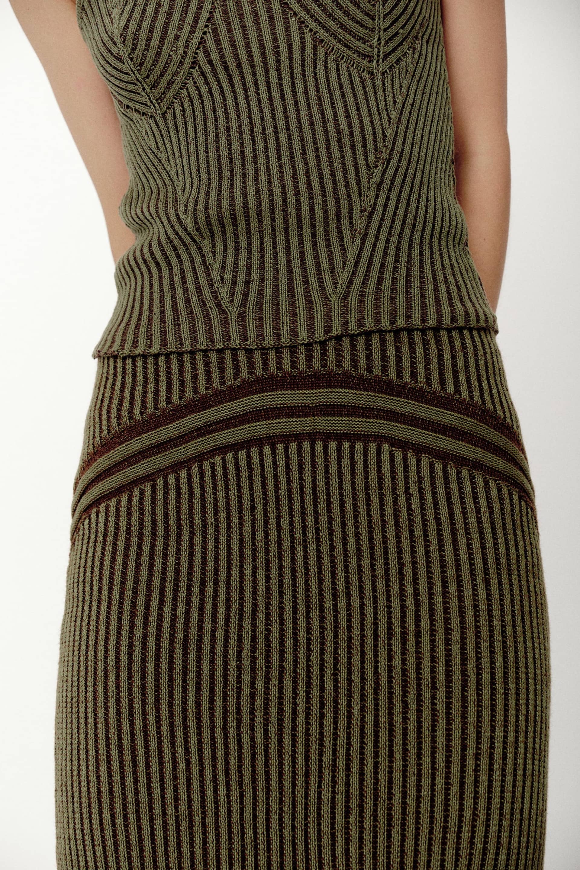 Corriente Skirt Green Brown made by Peregrina