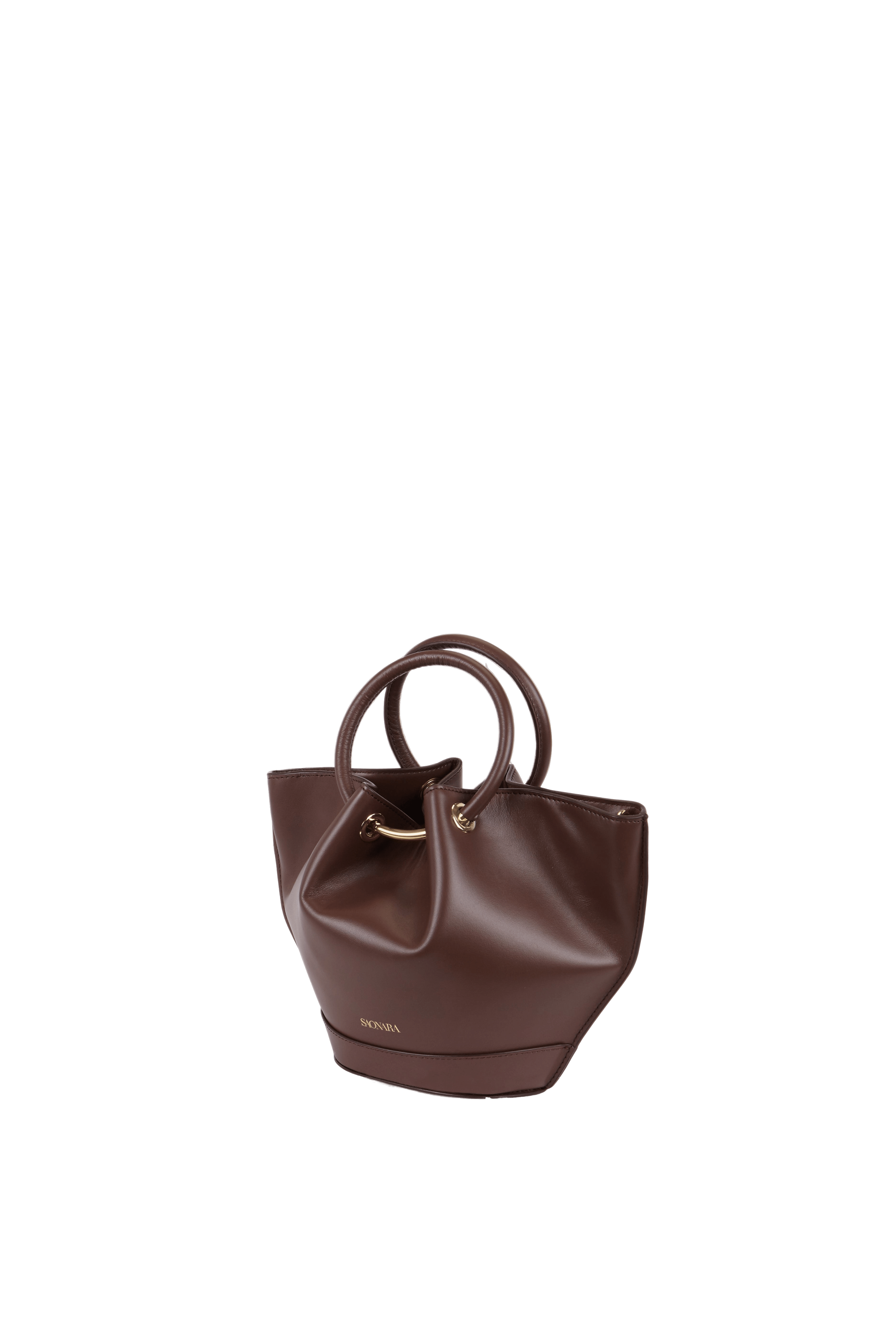 SAONARA MINI CHOCOLATE LEATHER BAG made by Saonara
