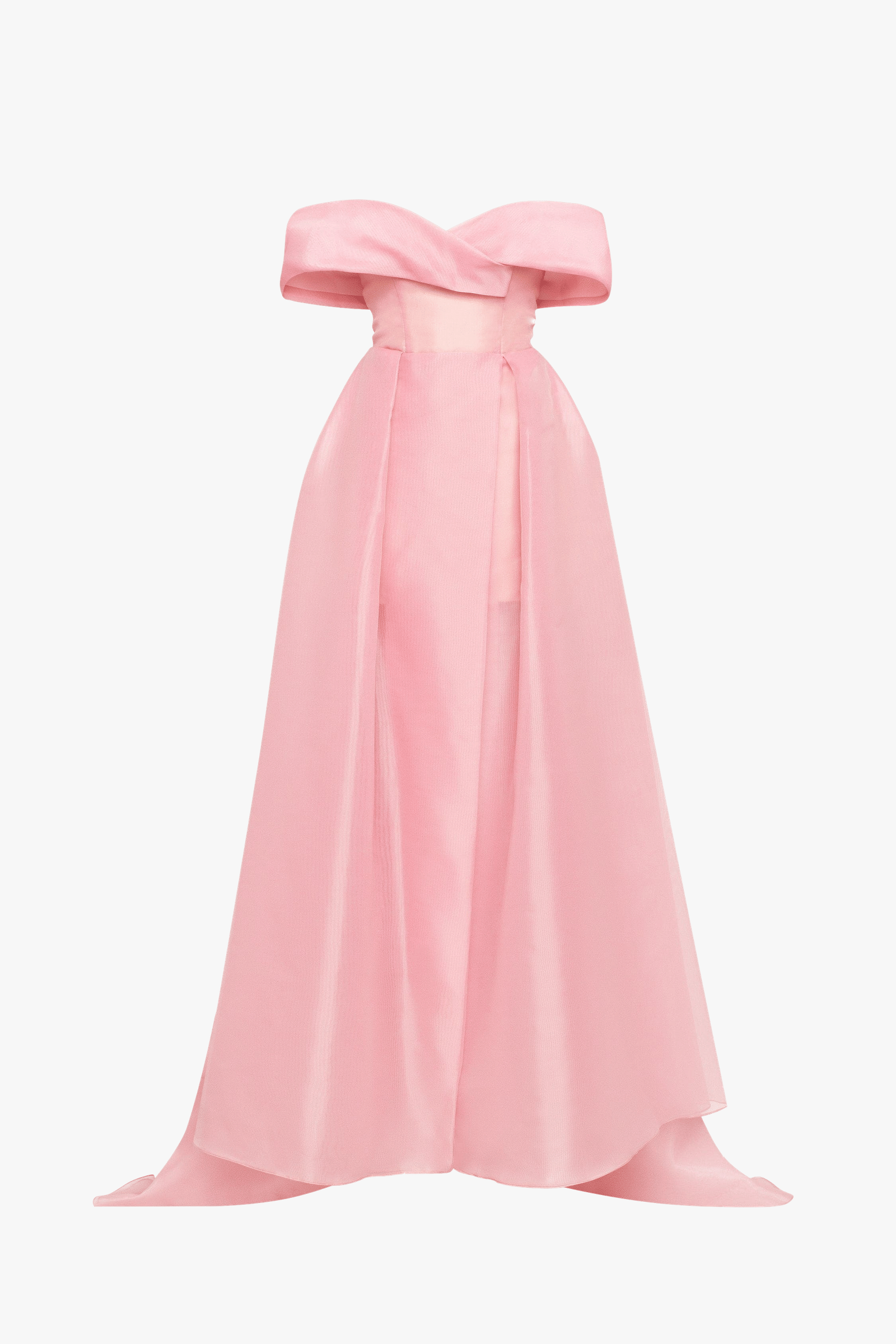 Sophisticated off-the-shoulder misty rose maxi dress, Garden of Eden made by Milla