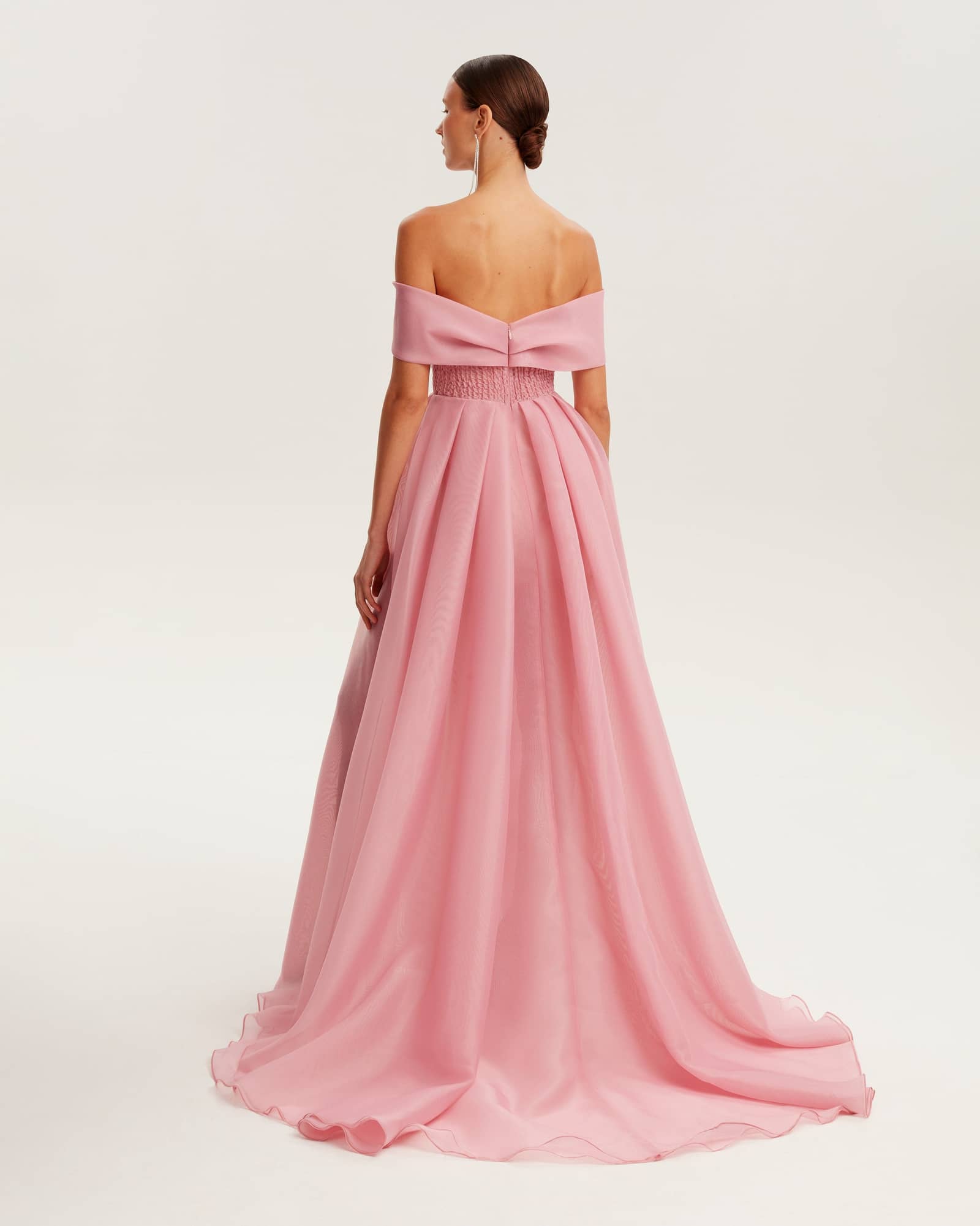 Sophisticated off-the-shoulder misty rose maxi dress, Garden of Eden made by Milla
