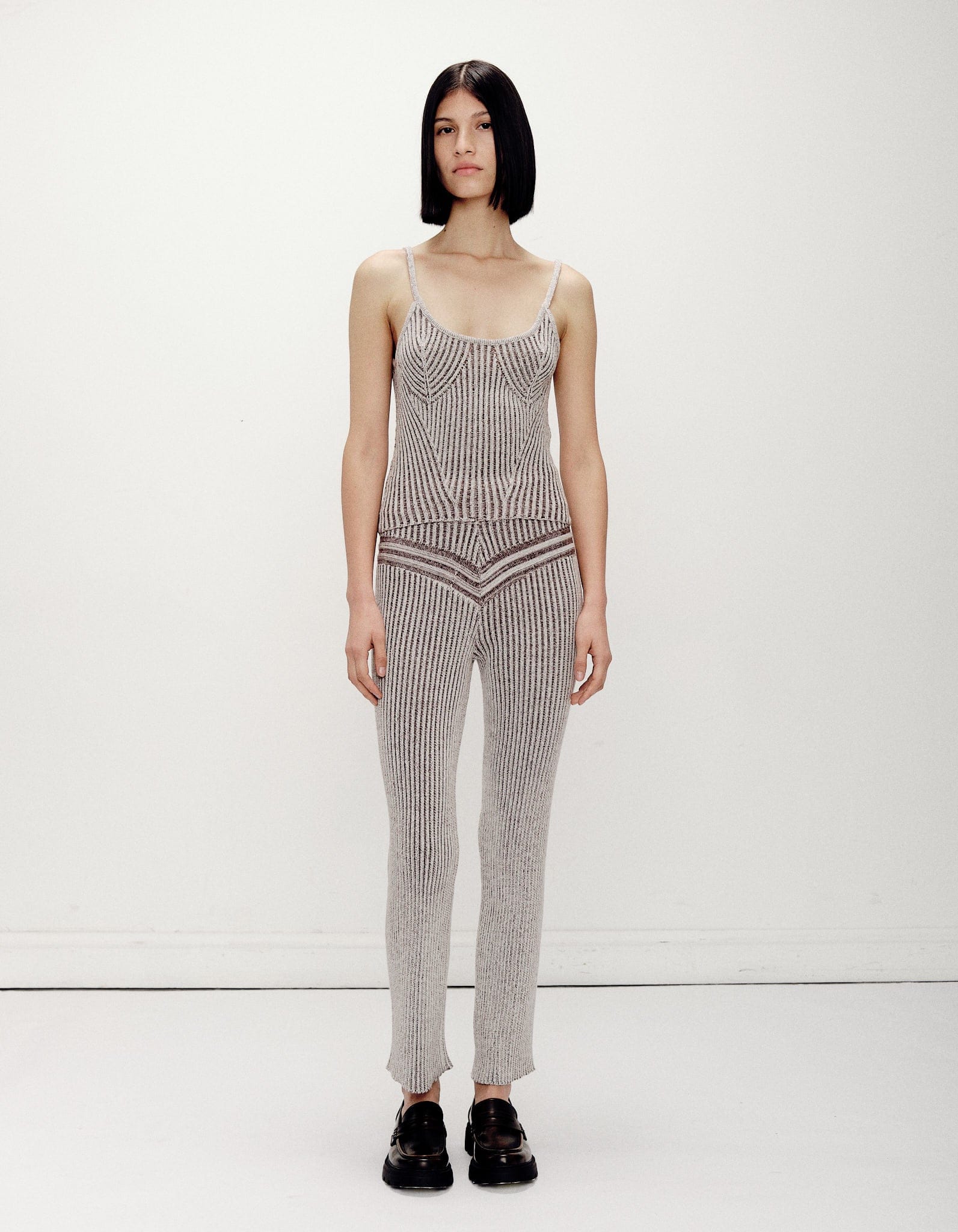 Corriente Pant Ivory Brown made by Peregrina