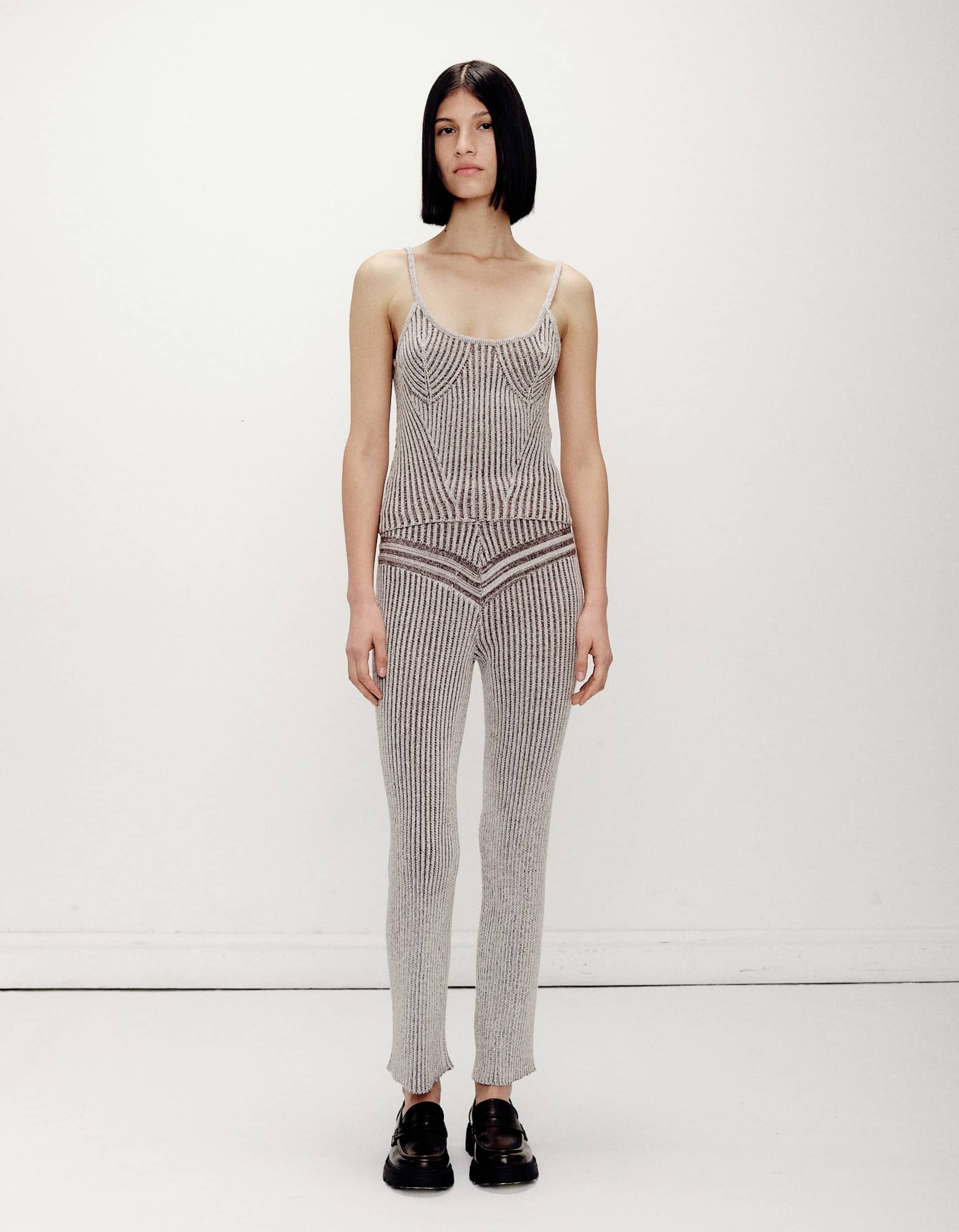 Corriente Pant Ivory Brown made by Peregrina