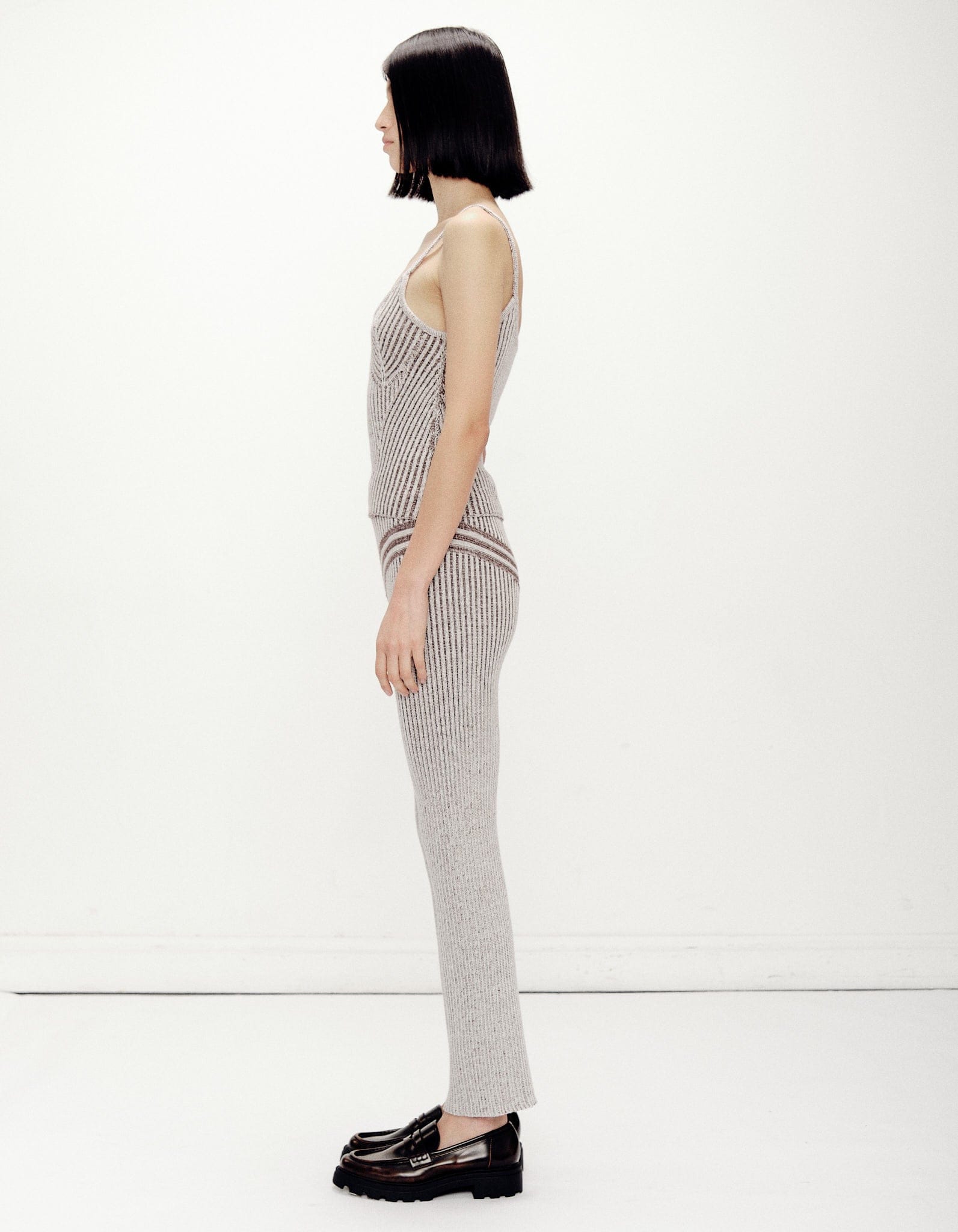 Corriente Pant Ivory Brown made by Peregrina