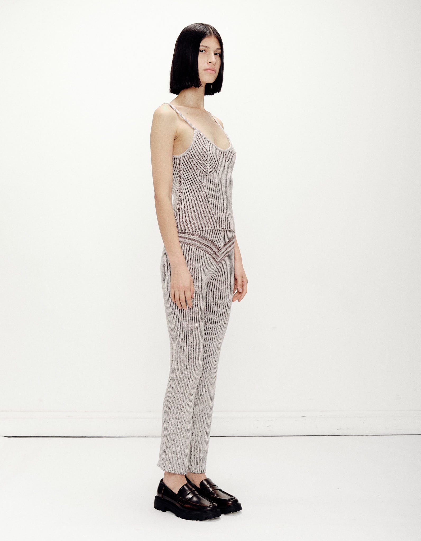 Corriente Pant Ivory Brown made by Peregrina