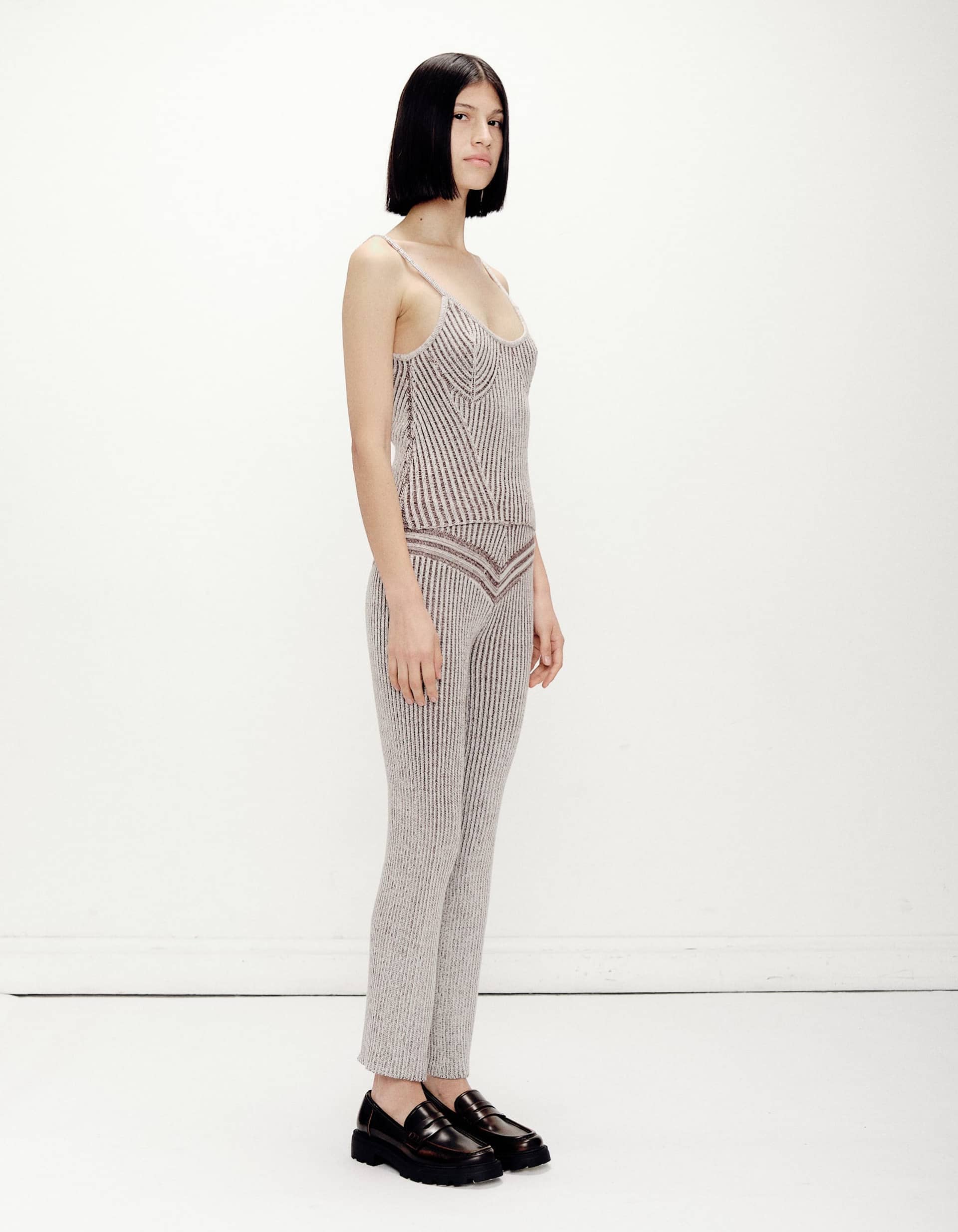 Corriente Pant Ivory Brown made by Peregrina