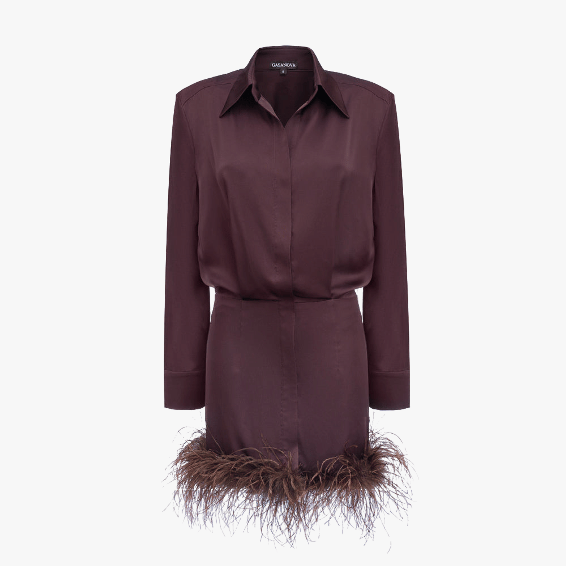 SILK DRESS With Boa made by Gasanova