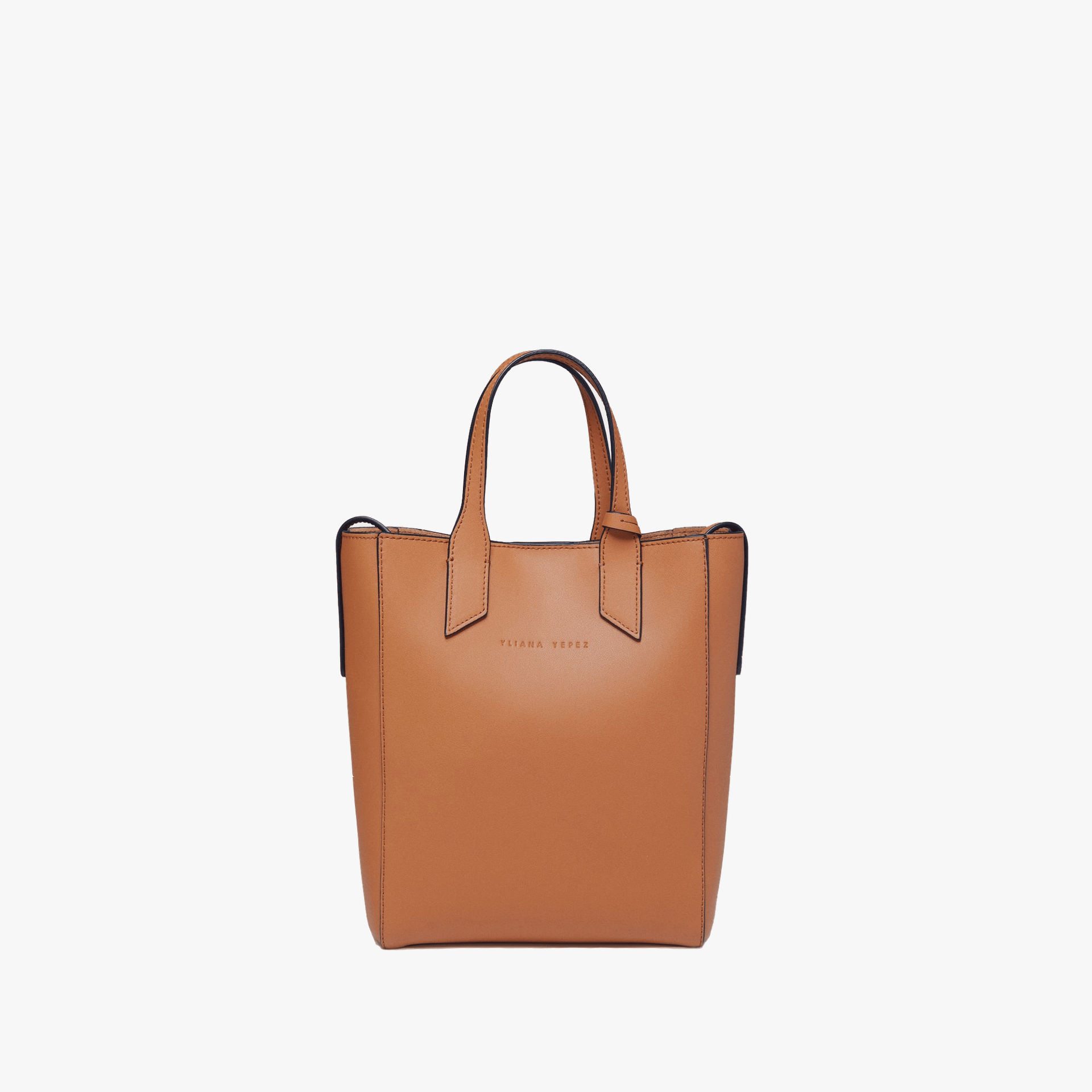 Mini Sarah camel tote made by Yliana Yepez
