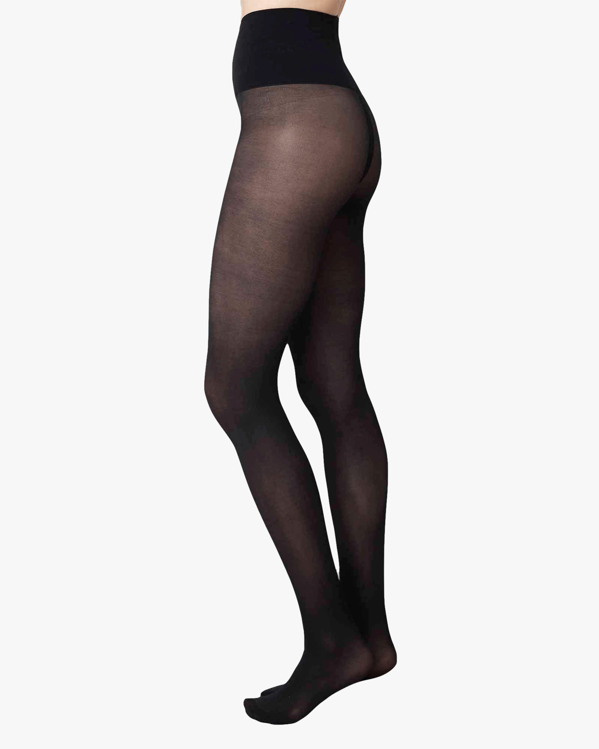 Lois Rip Resistant Tights in Black made by Swedish Stockings