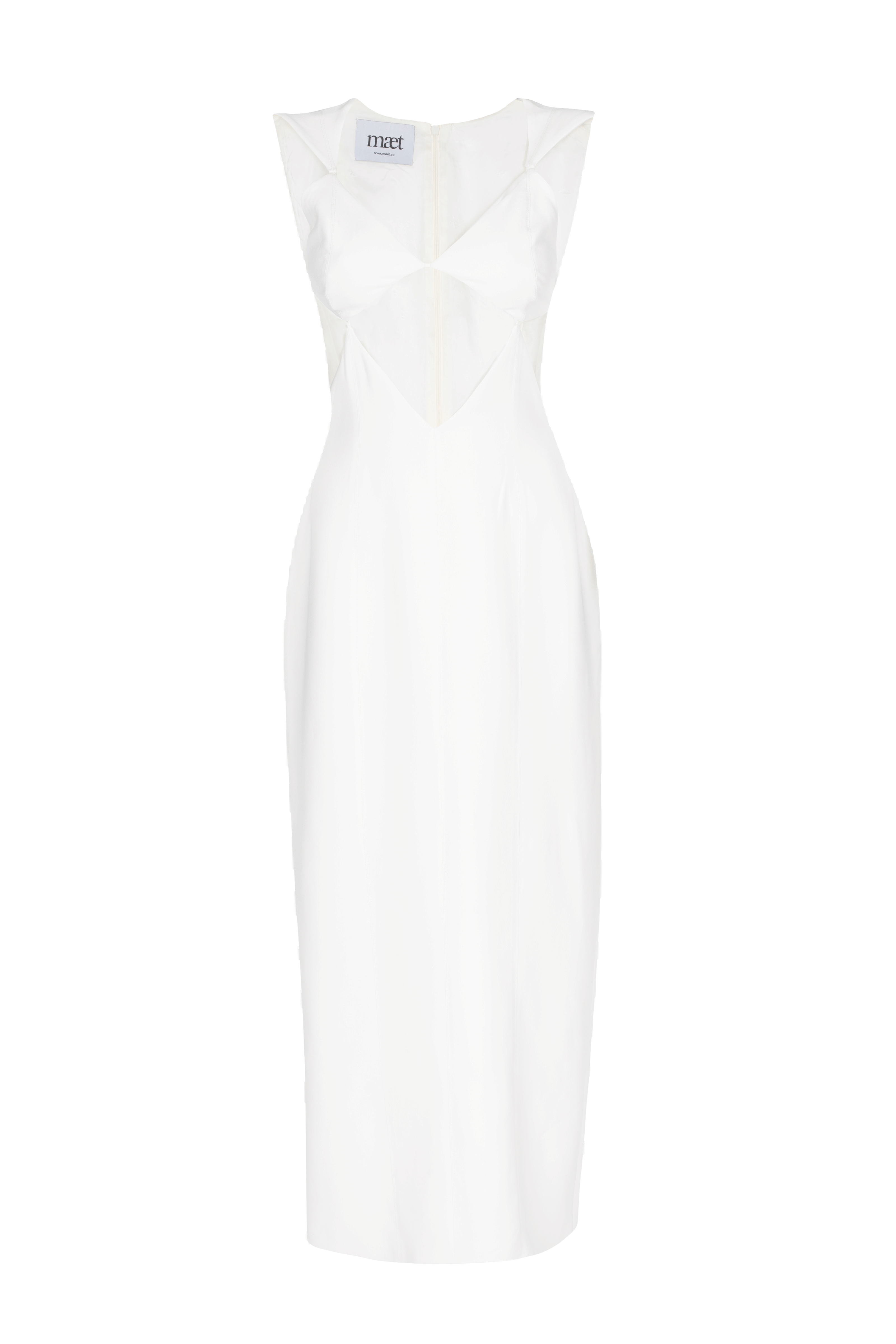 DEMETRA Long White Dress in White made by MAET