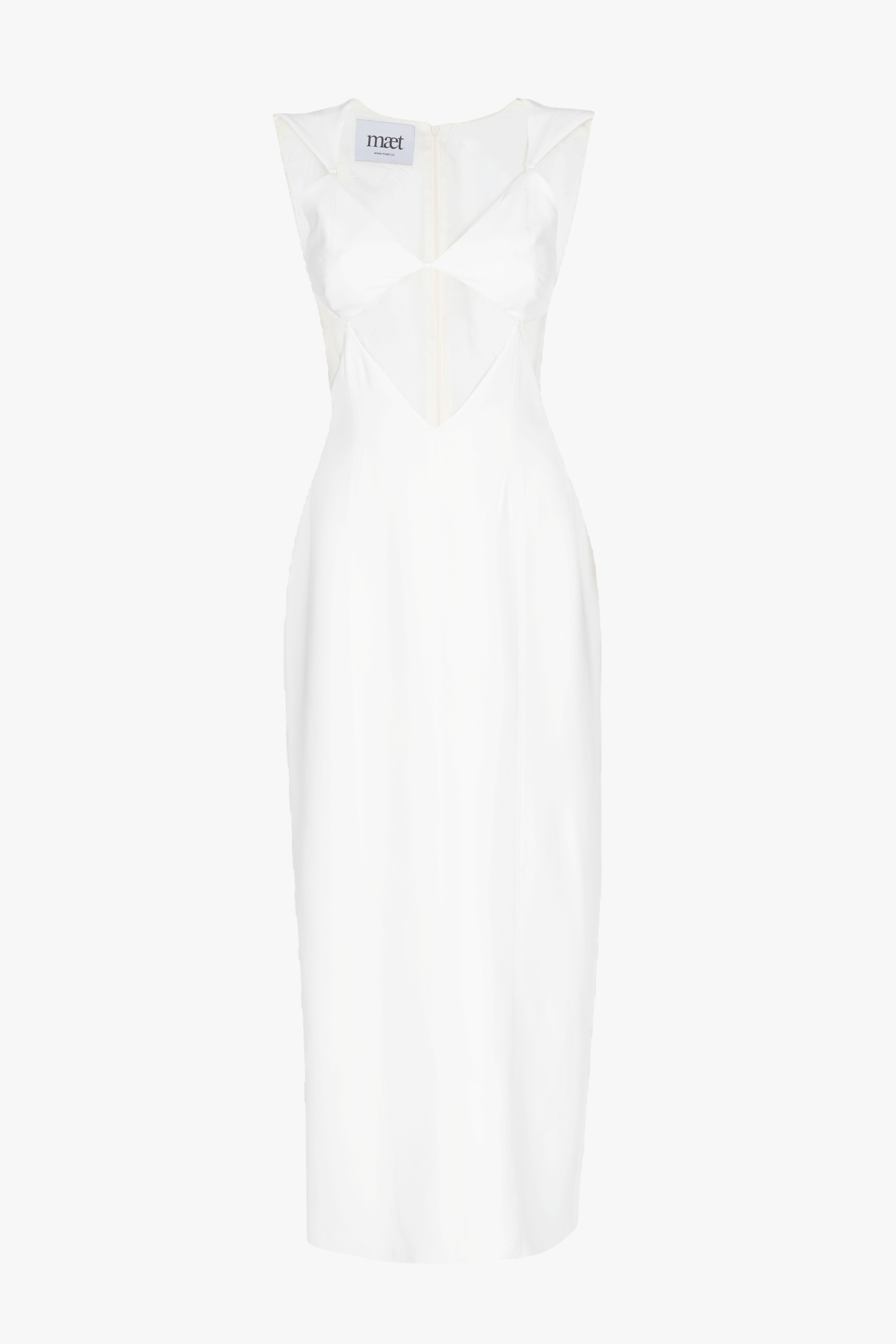 DEMETRA Long White Dress in White made by MAET