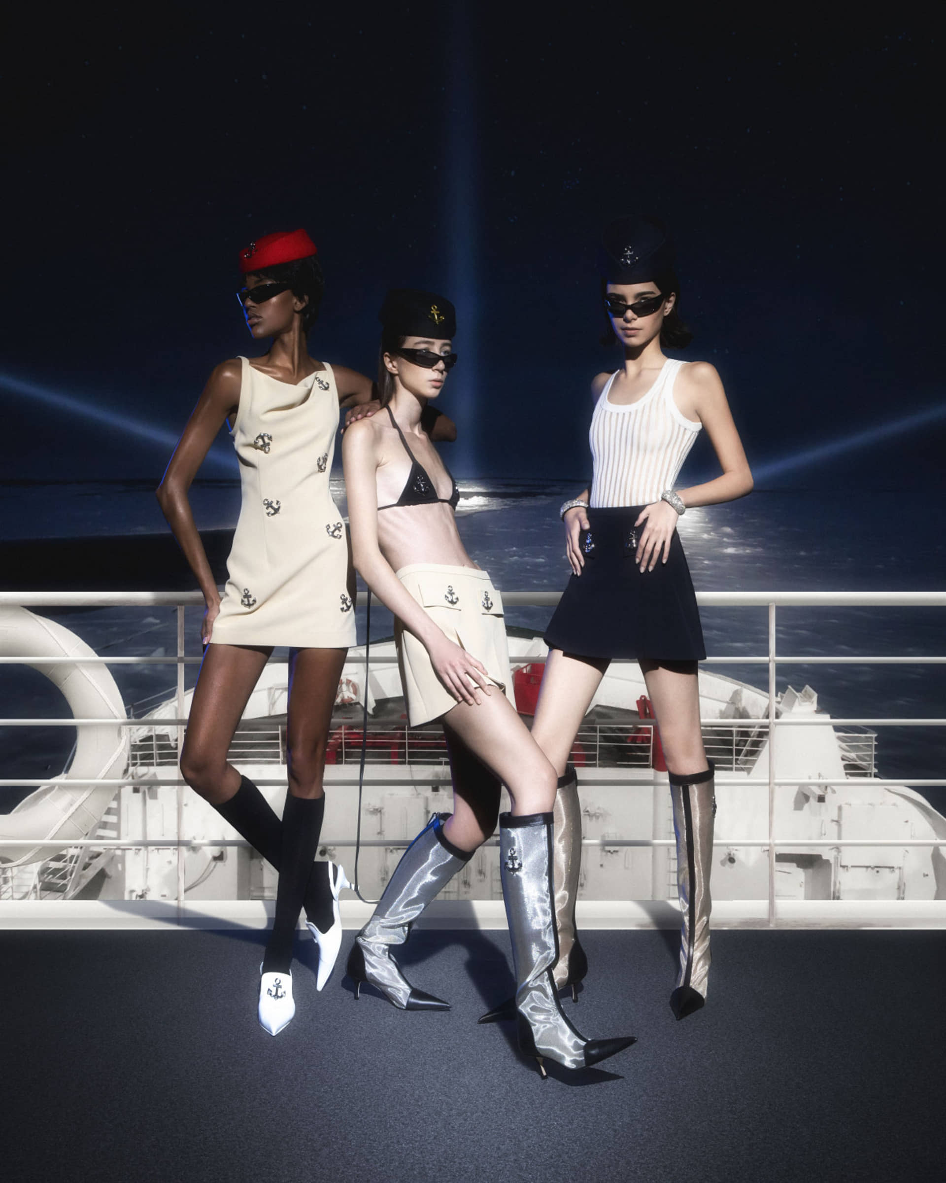 TULLE-PANELED KNIT TOP in White made by KEBURIA