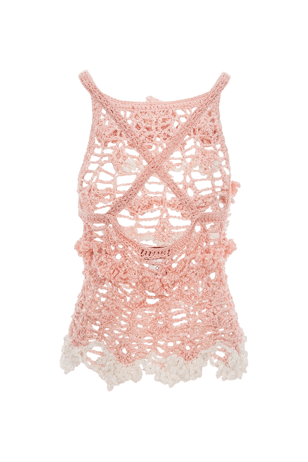 Pink Chrysanthemum Handmade Crochet Top made by ANDREEVA