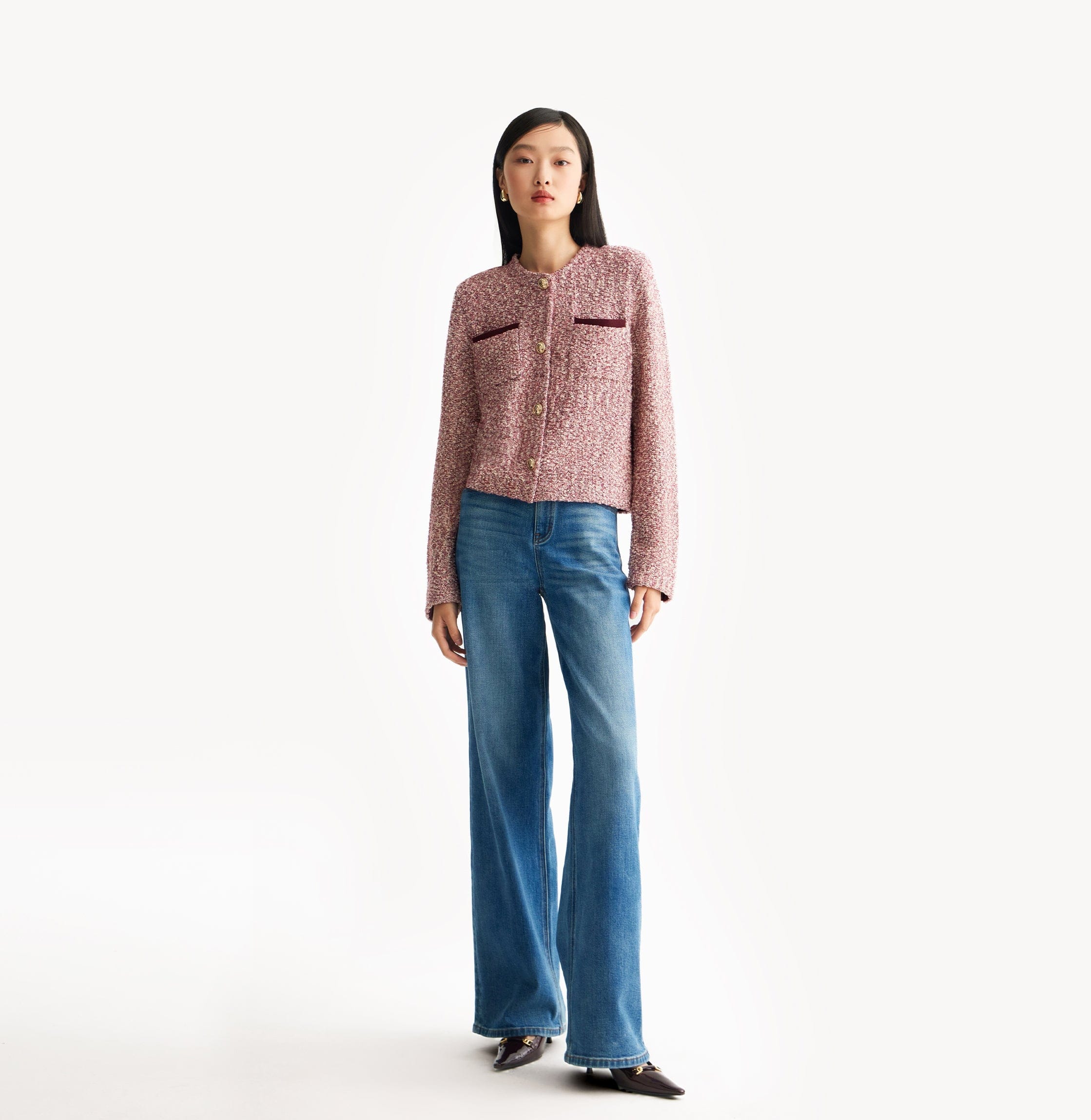 BOUCLÉ JACKET WITH POCKETS made by CRUSH Collection