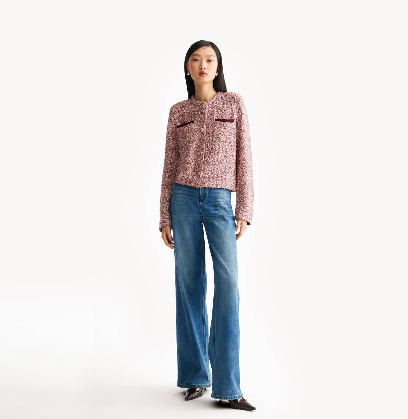 BOUCLÉ JACKET WITH POCKETS made by CRUSH Collection