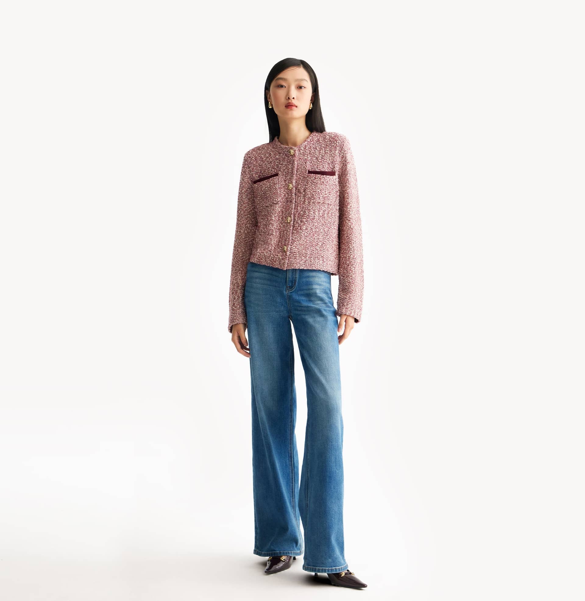 BOUCLÉ JACKET WITH POCKETS made by CRUSH Collection