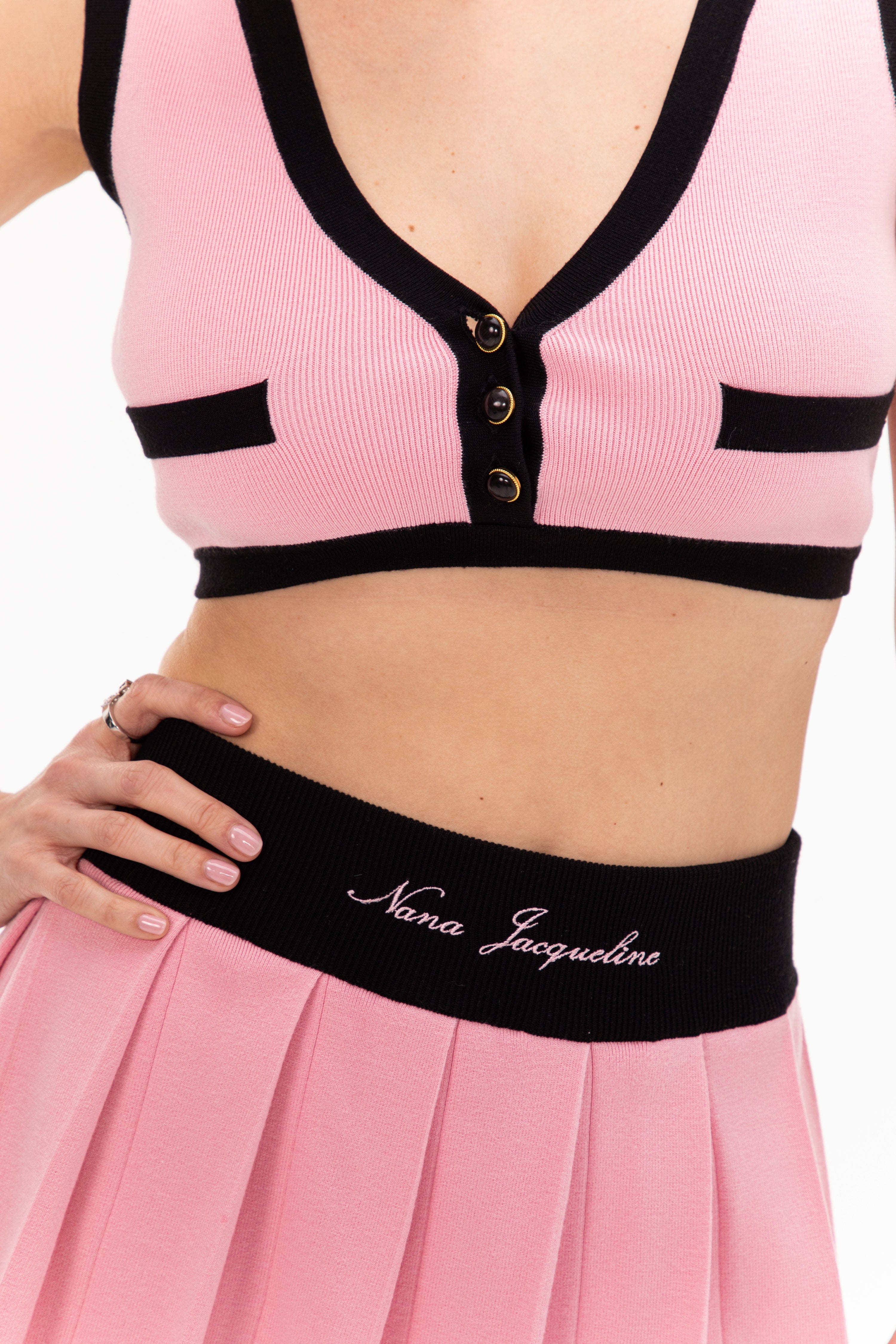 Eliza Vest Top (Pink) made by Nana Jacqueline