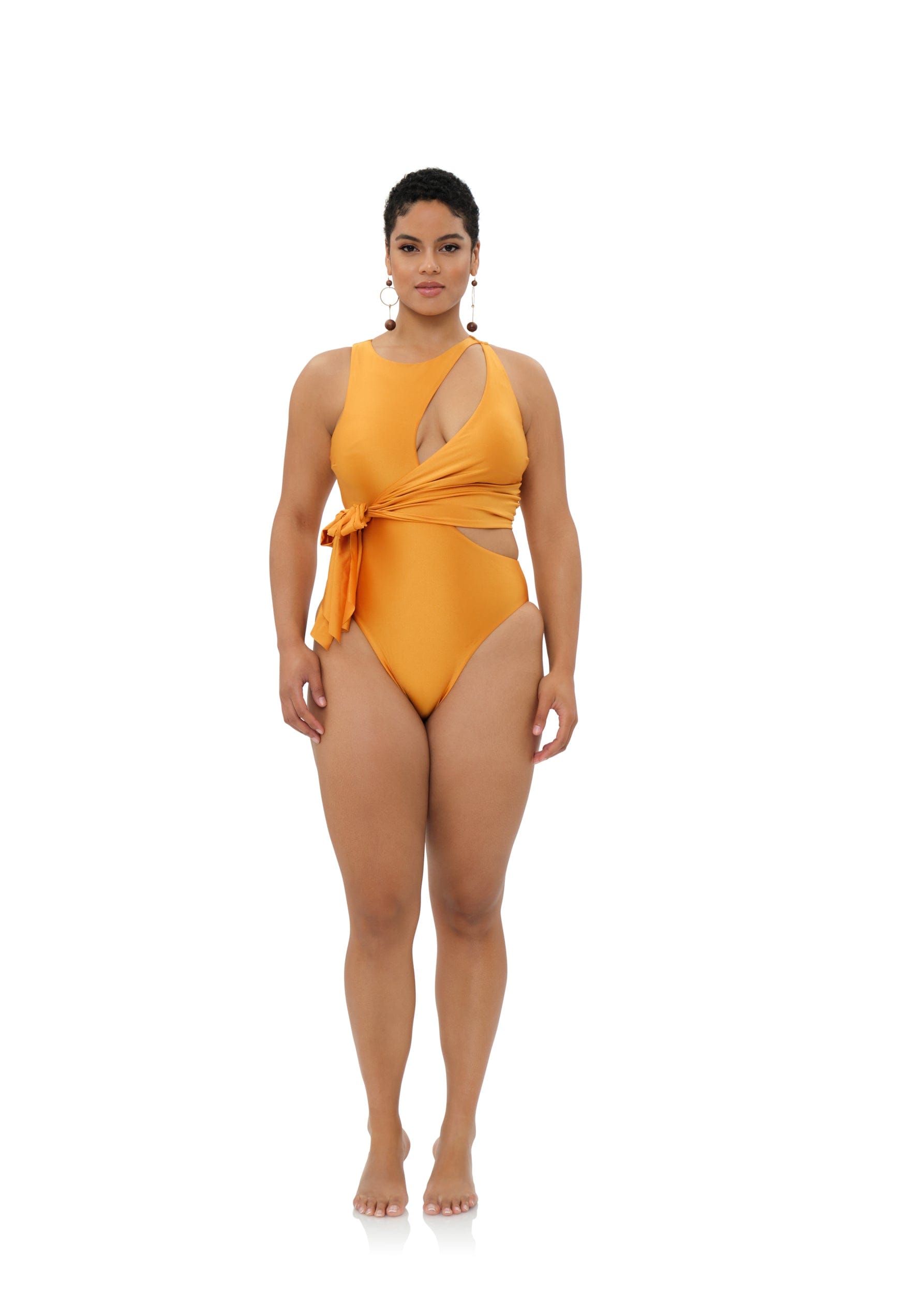 LADA ONE PIECE SWIMSUIT - SUNSET GOLD made by Andrea Iyamah