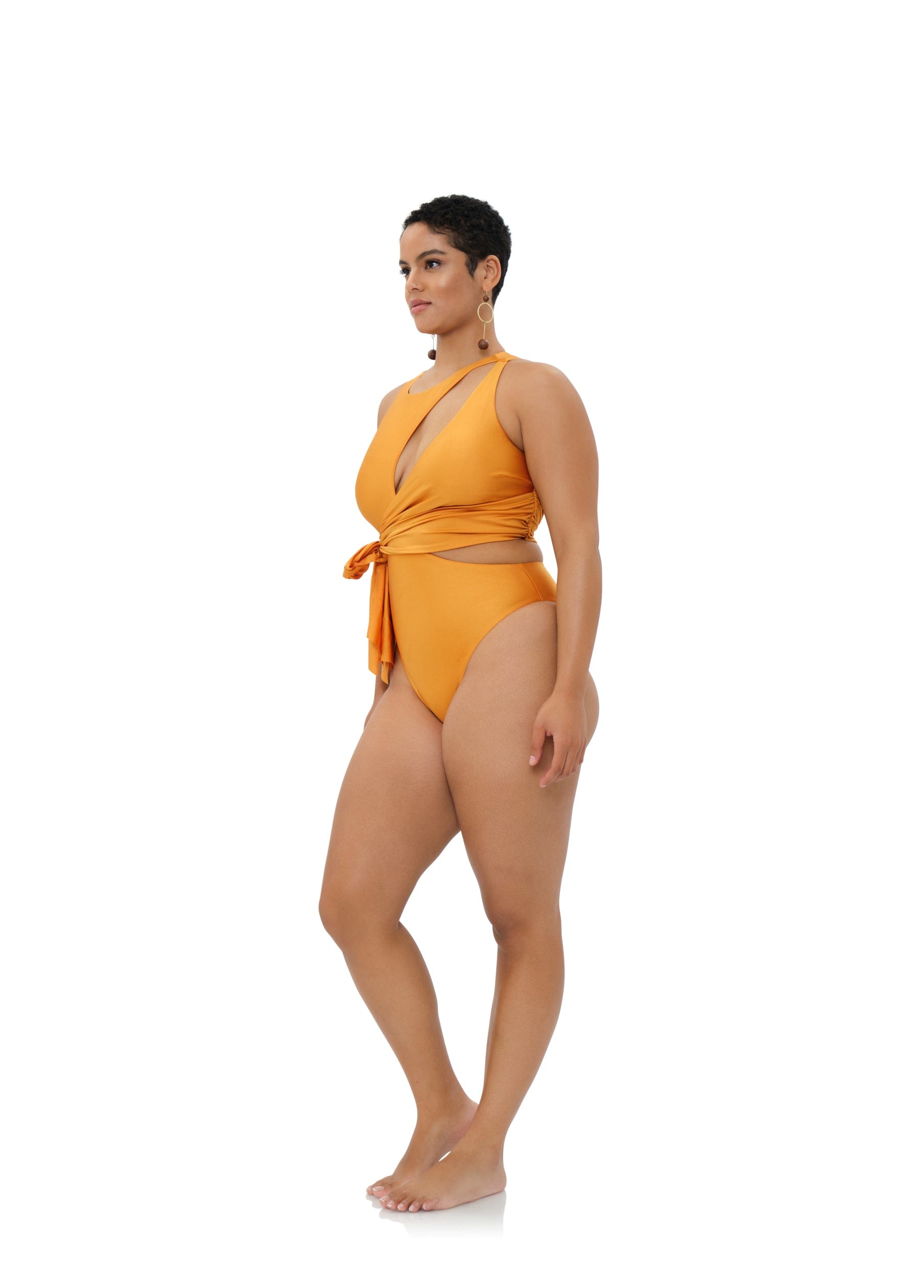 LADA ONE PIECE SWIMSUIT - SUNSET GOLD made by Andrea Iyamah