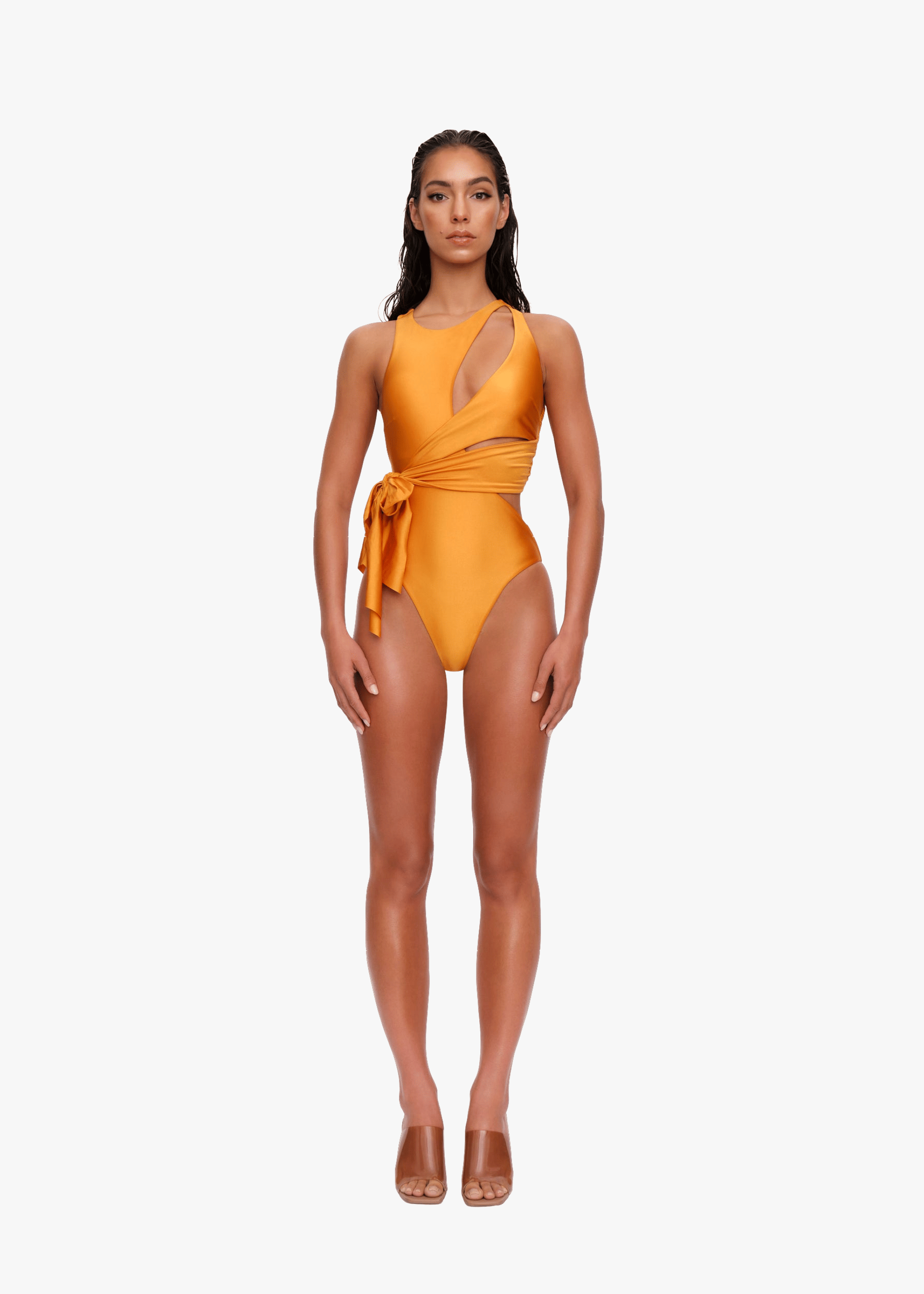 LADA ONE PIECE SWIMSUIT - SUNSET GOLD made by Andrea Iyamah