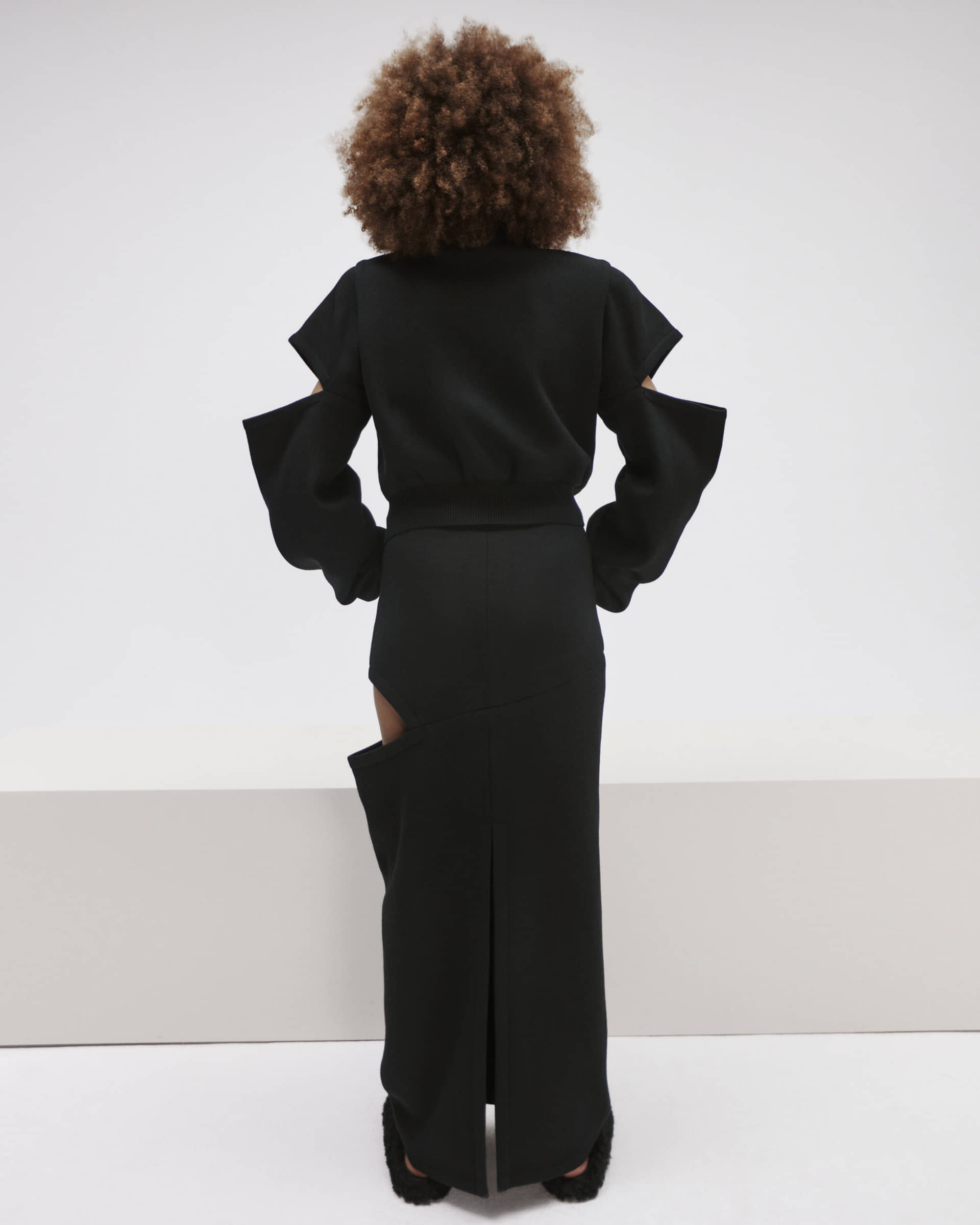 Bomber Jacket With A Cutout In Black made by YAVORSKA