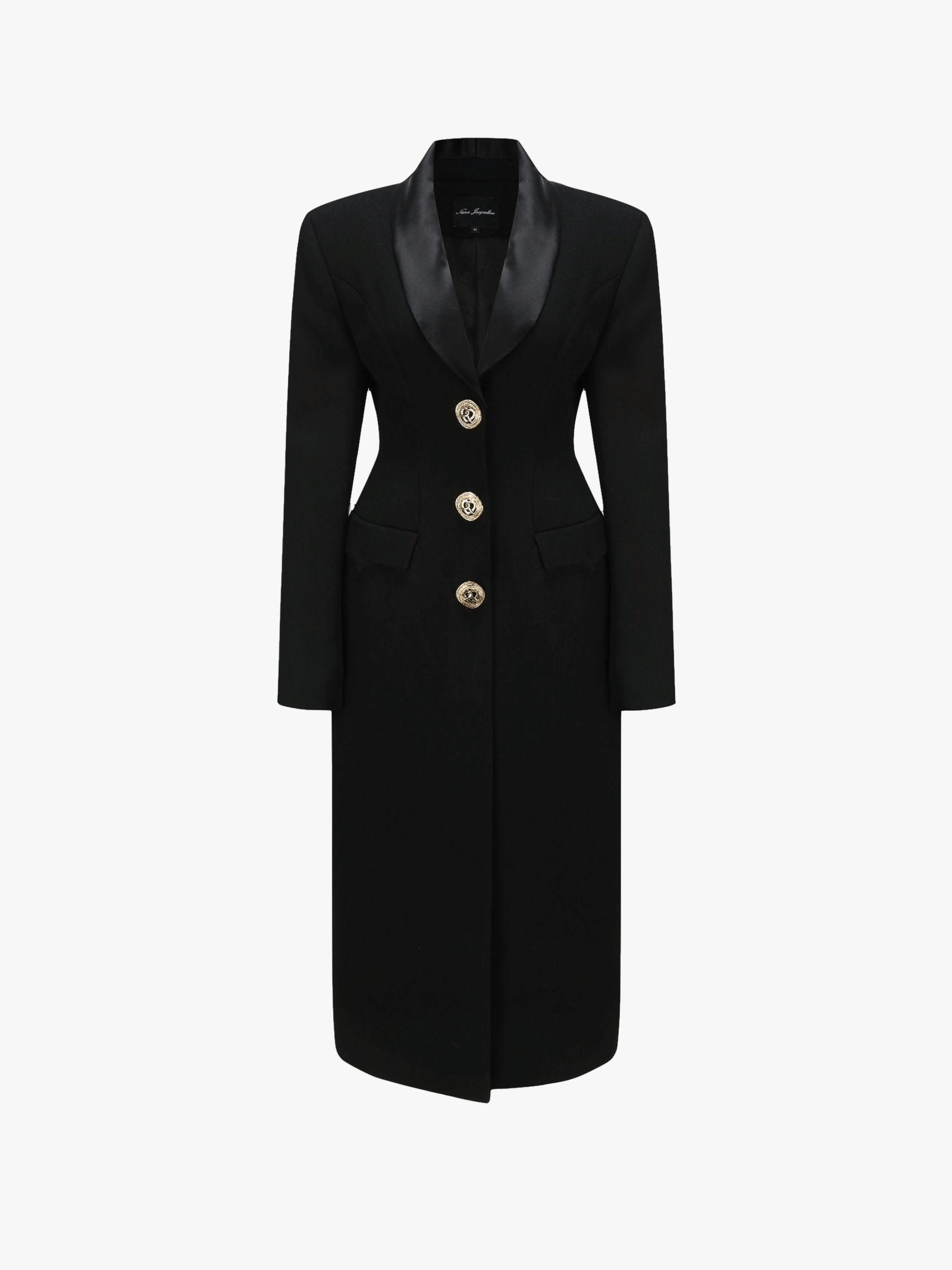 Evie Long Suit Jacket (Black) in Black made by Nana Jacqueline