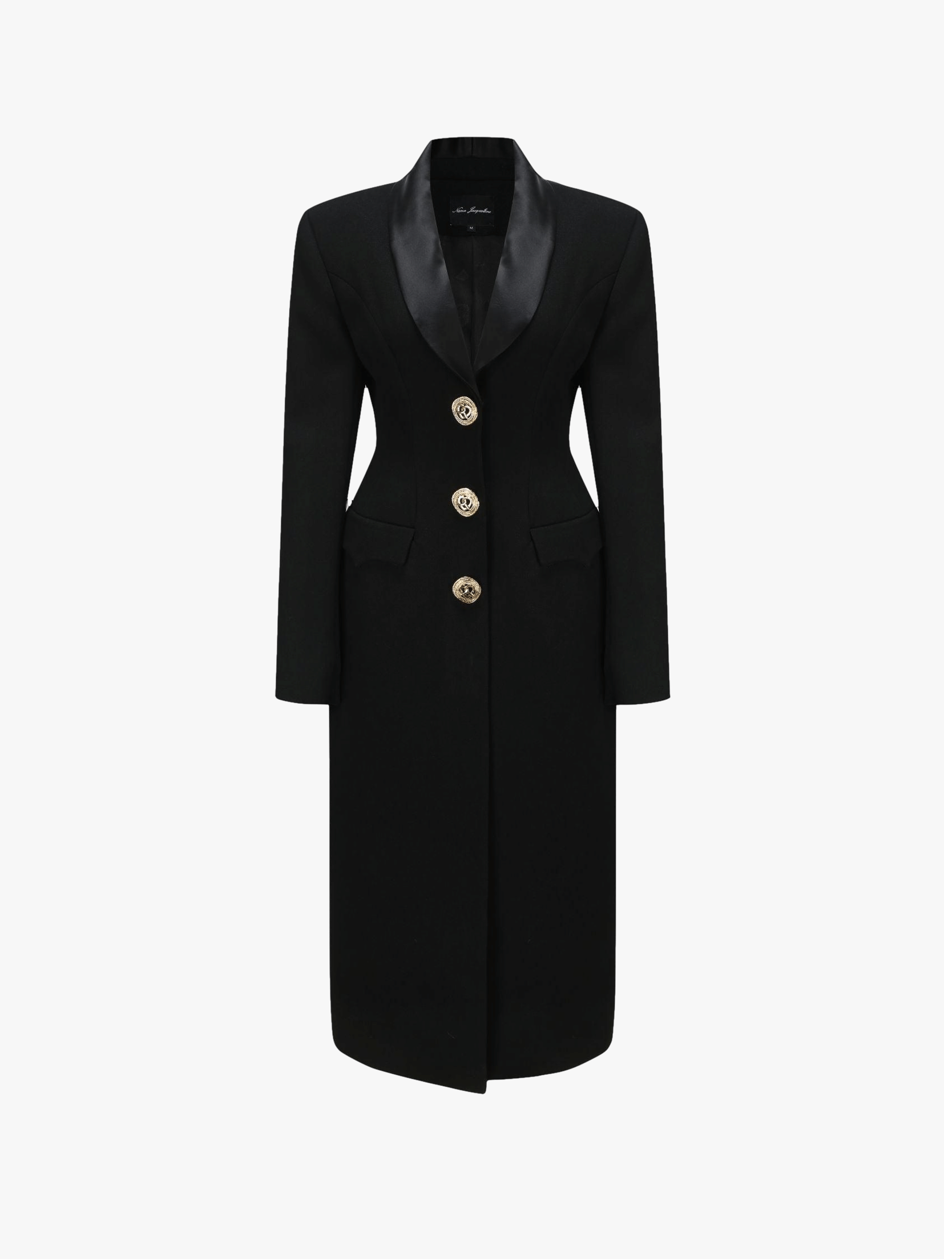 Evie Long Suit Jacket (Black) in Black made by Nana Jacqueline