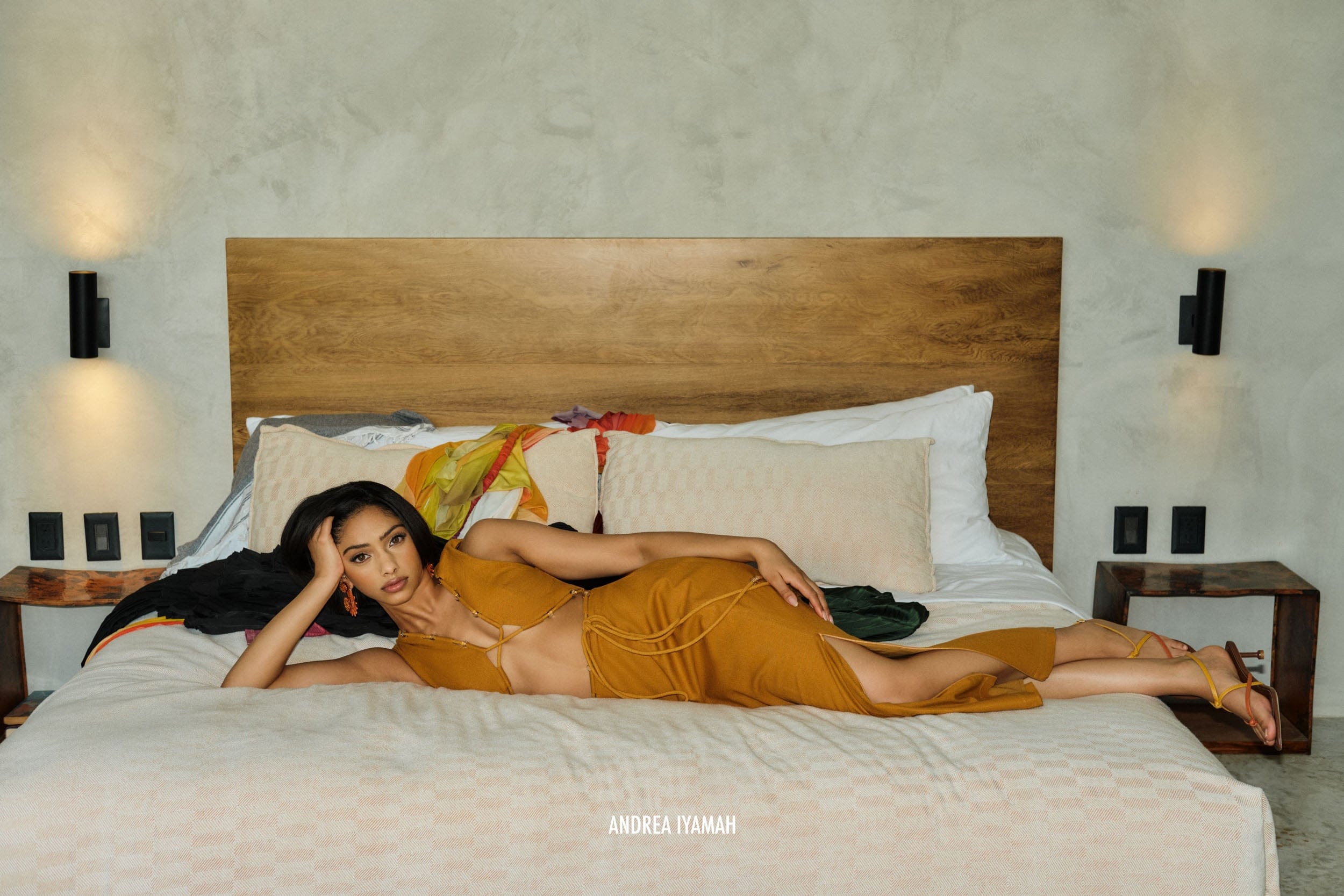 VELA MIDI DRESS - MUSTARD made by Andrea Iyamah