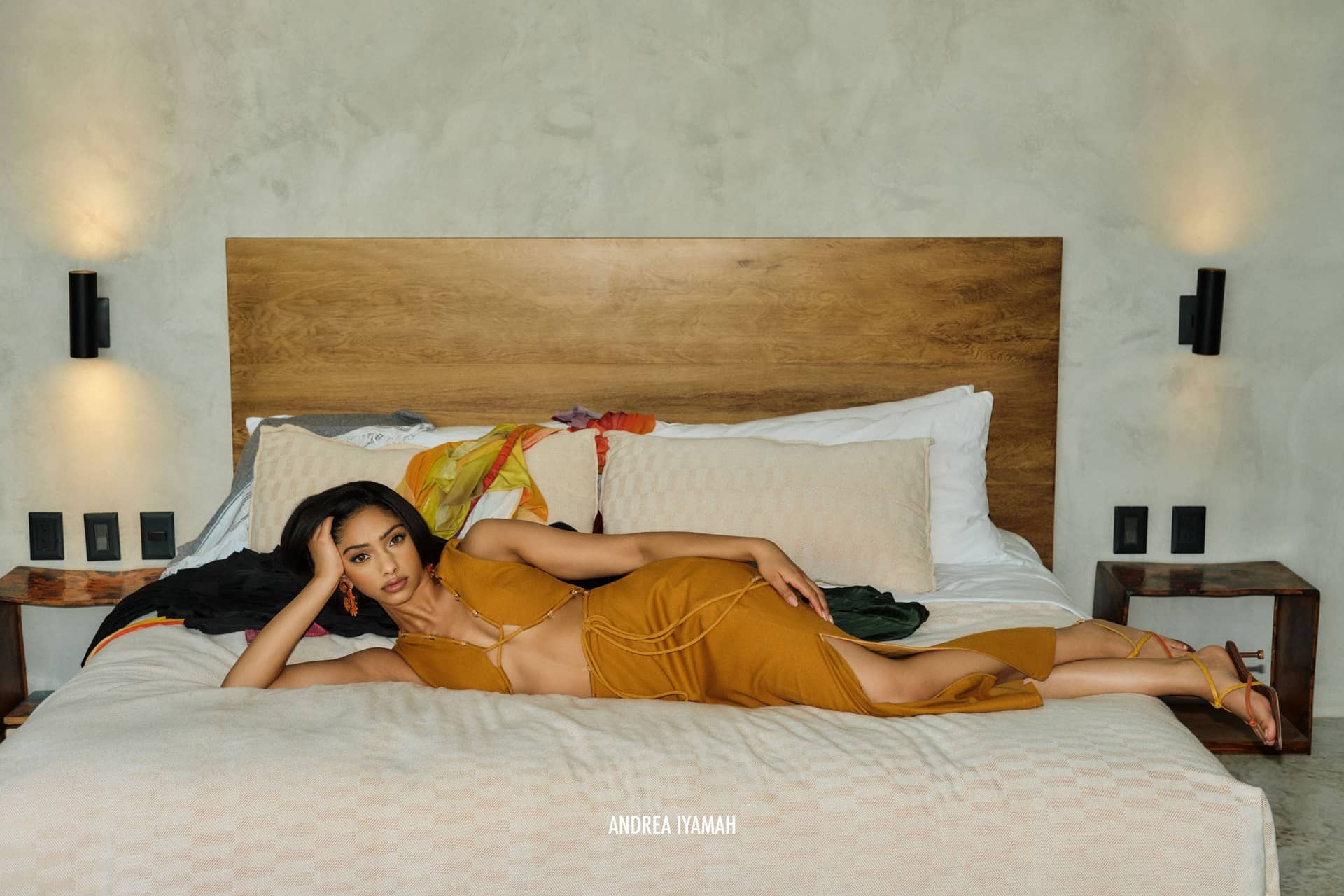 VELA MIDI DRESS - MUSTARD made by Andrea Iyamah