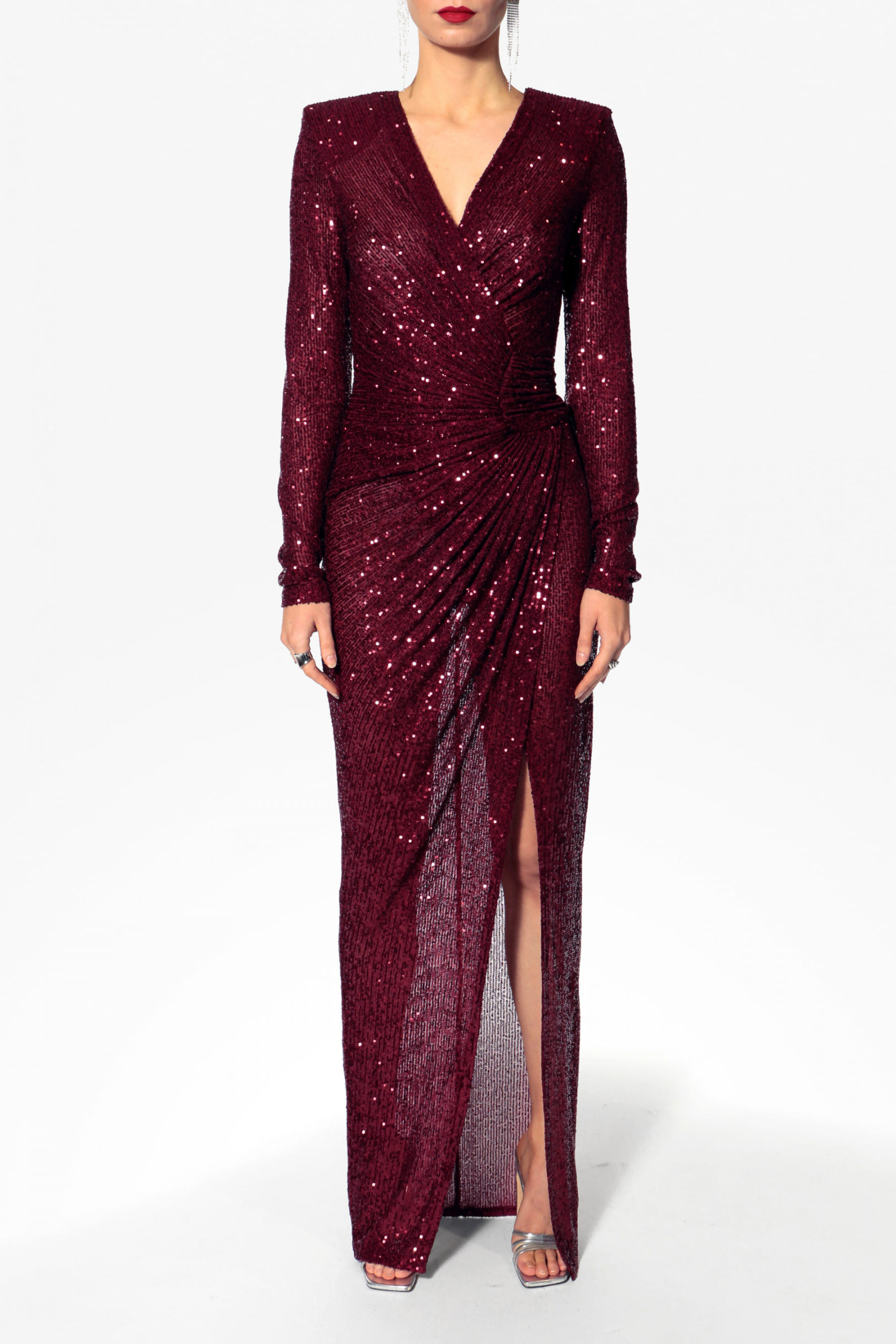 Dress Scarlet Burgundy Sparkle made by HALEWSKI