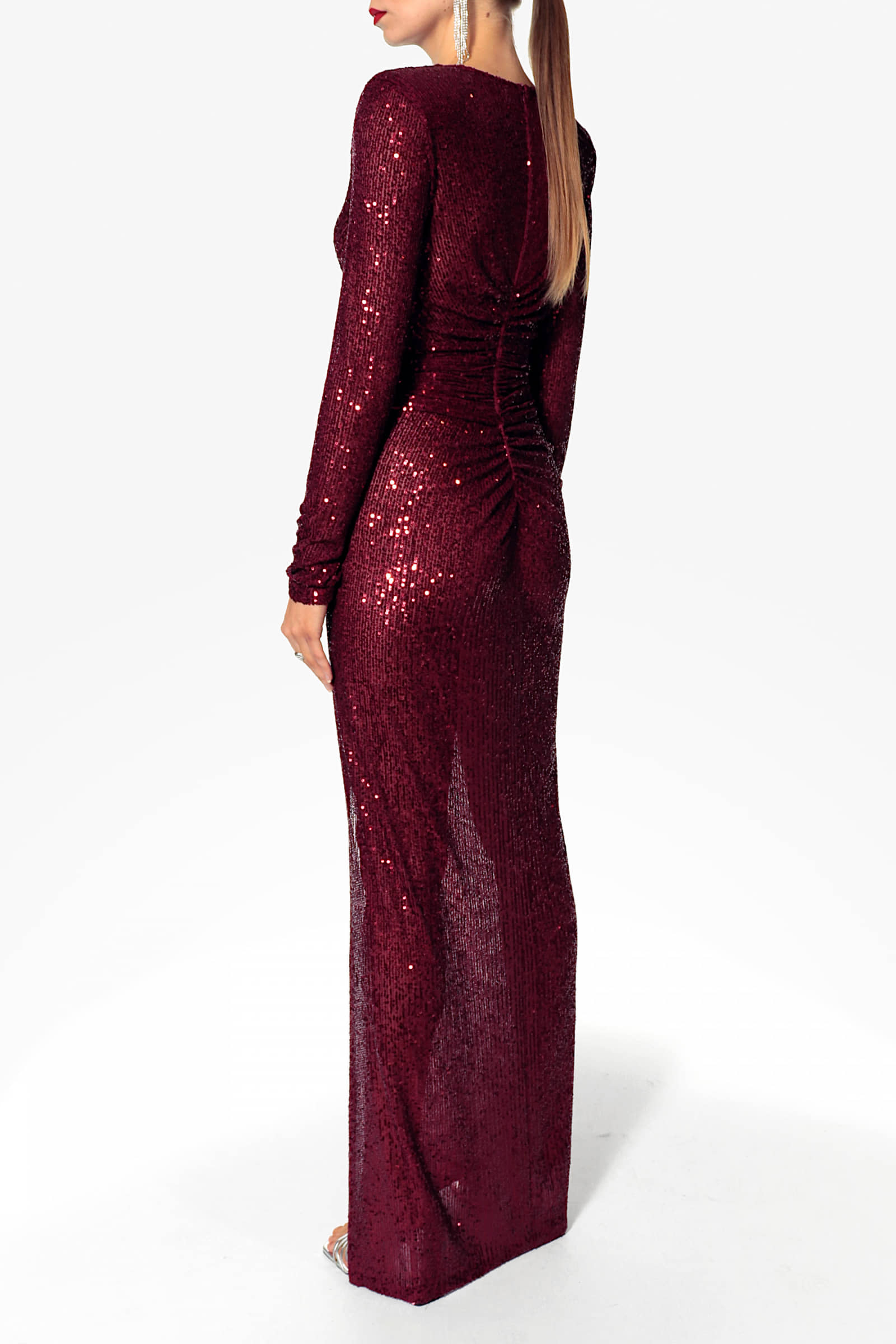 Dress Scarlet Burgundy Sparkle made by HALEWSKI