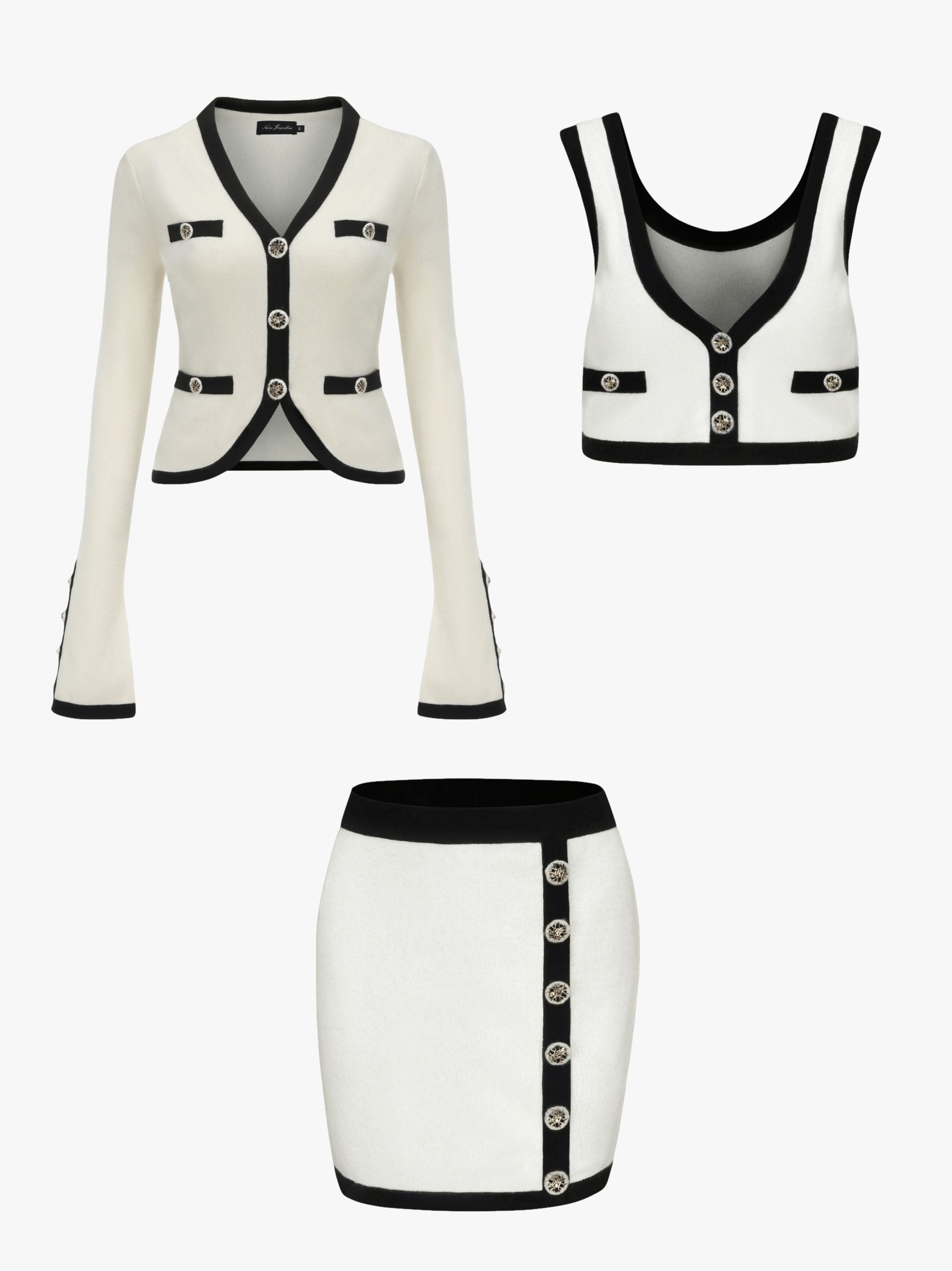 Matilda Knit Set (White) in White made by Nana Jacqueline