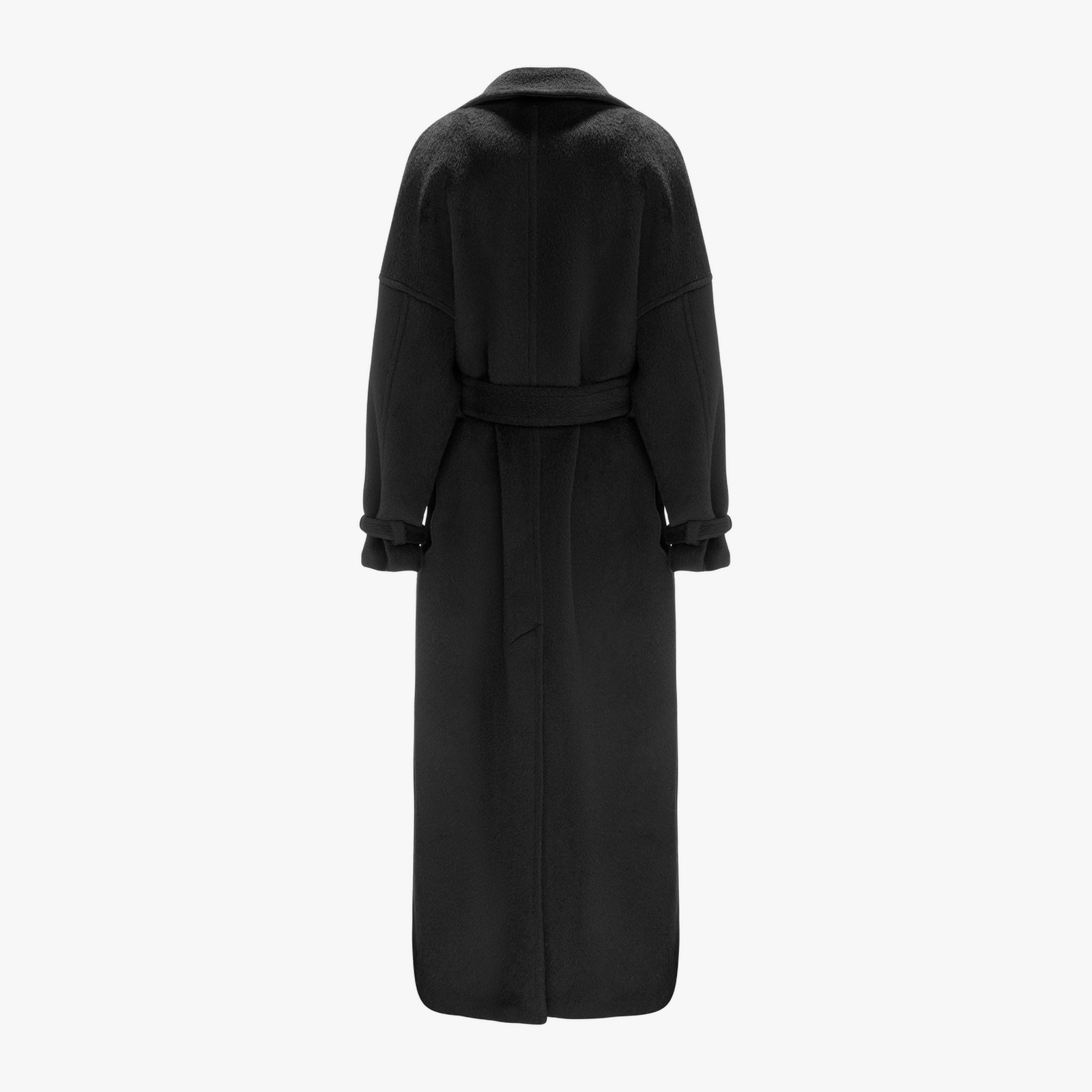Long Black Alpaca Coat made by YAVORSKA