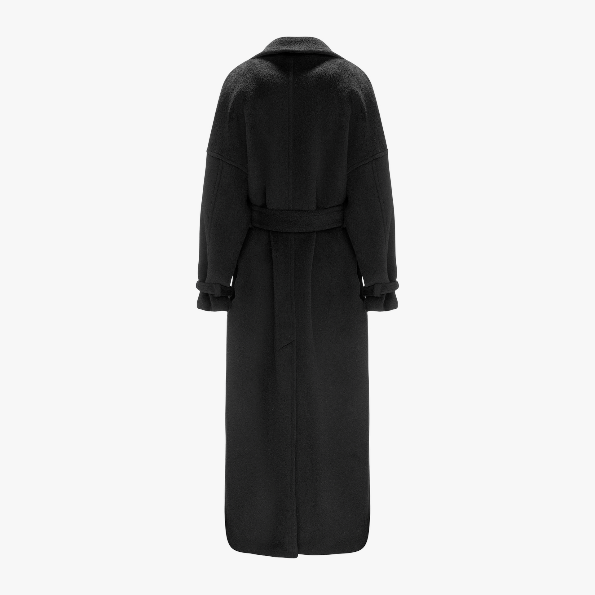 Long Black Alpaca Coat made by YAVORSKA