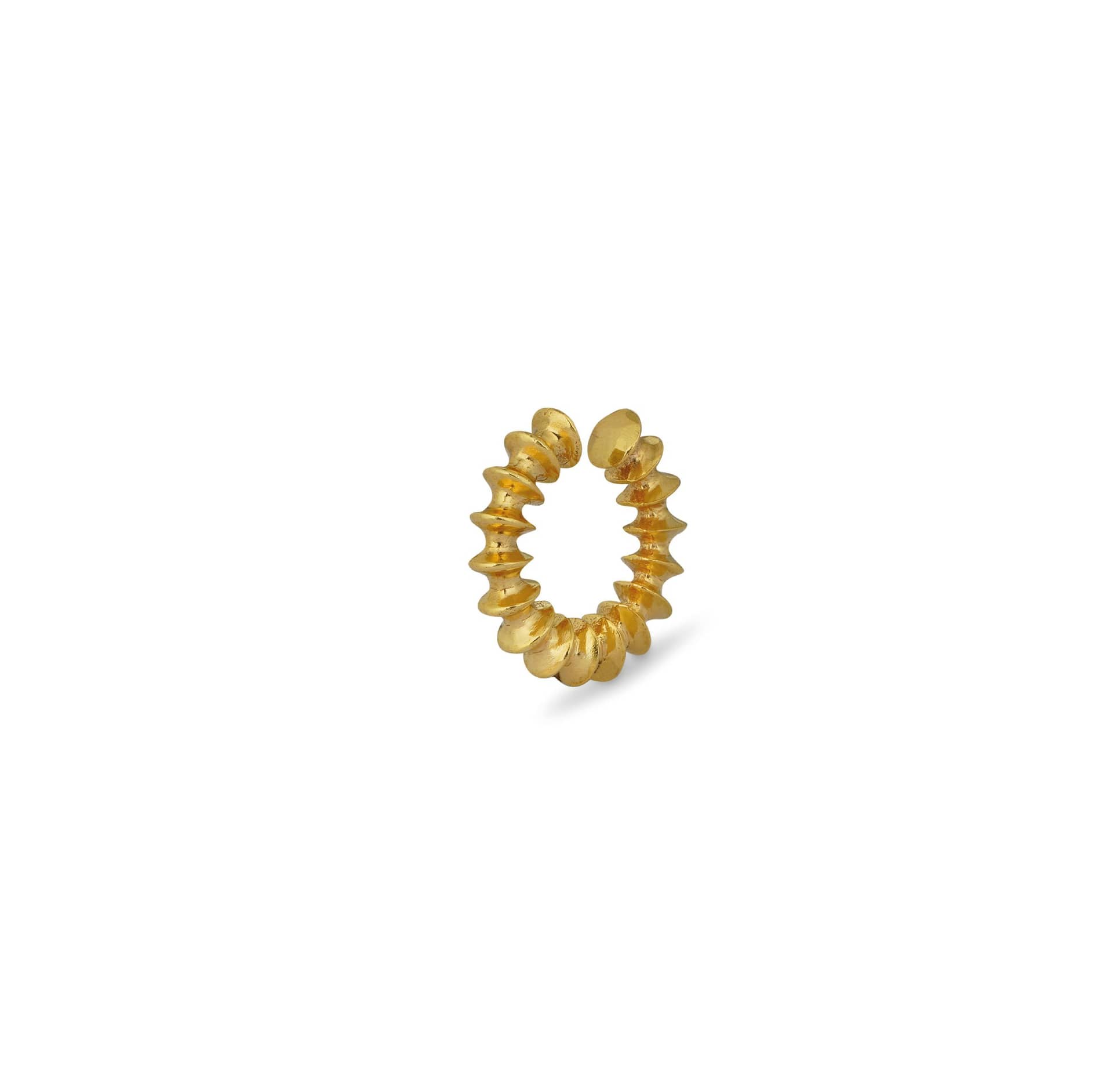 Spiral Gold-Plated Ear Cuff made by Szabo Sihag