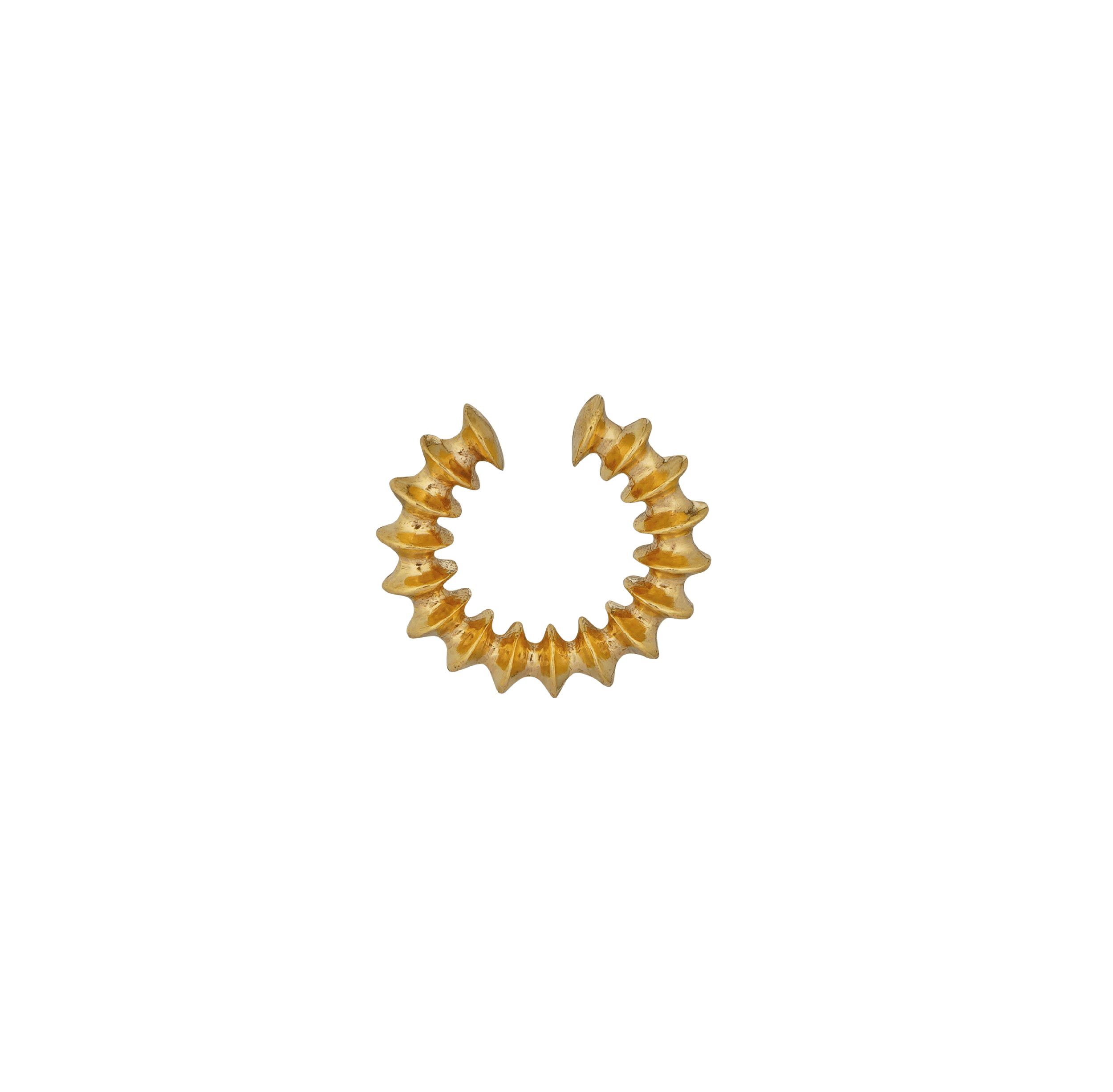 Spiral Gold-Plated Ear Cuff made by Szabo Sihag