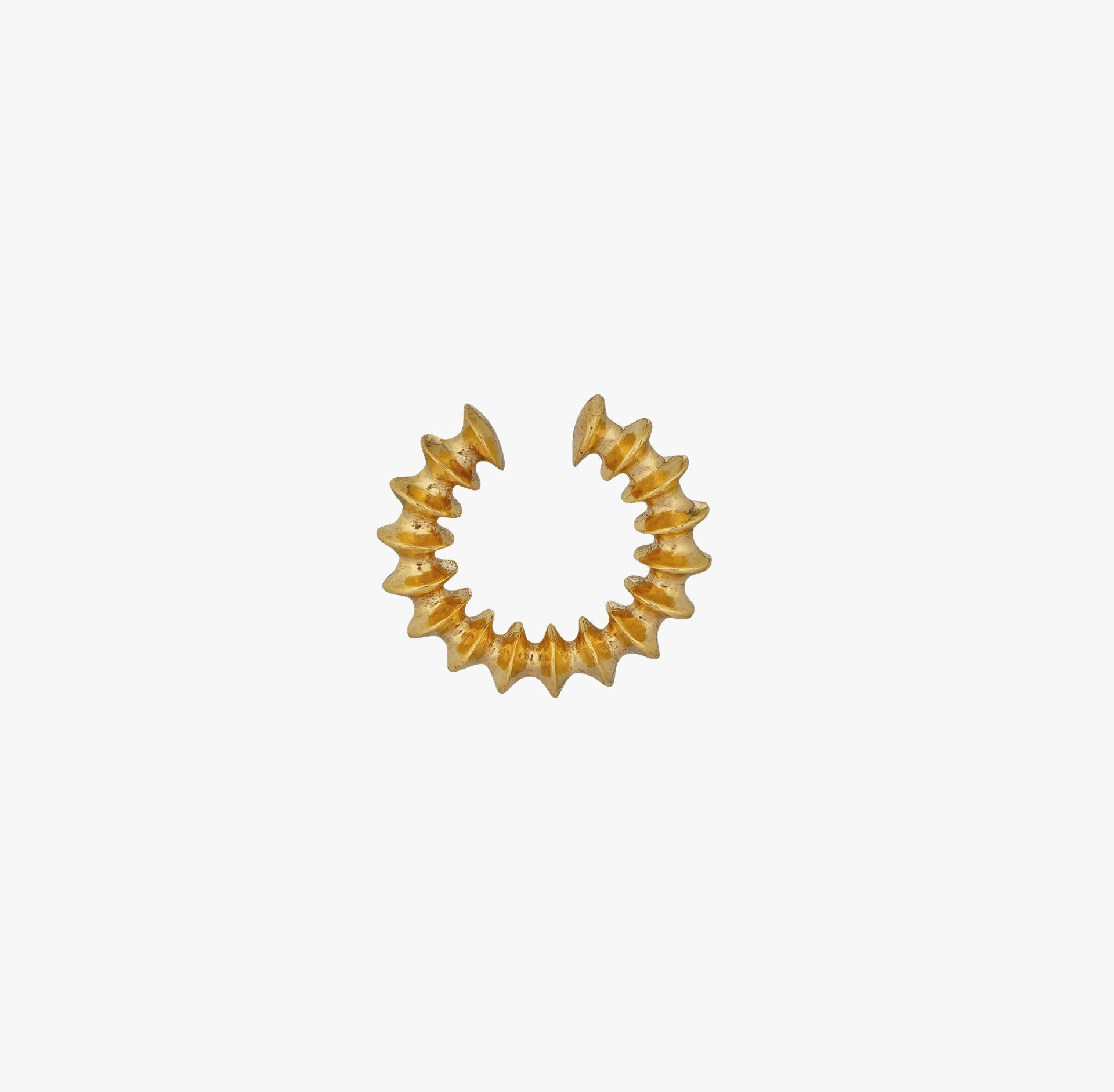Spiral Gold-Plated Ear Cuff made by Szabo Sihag