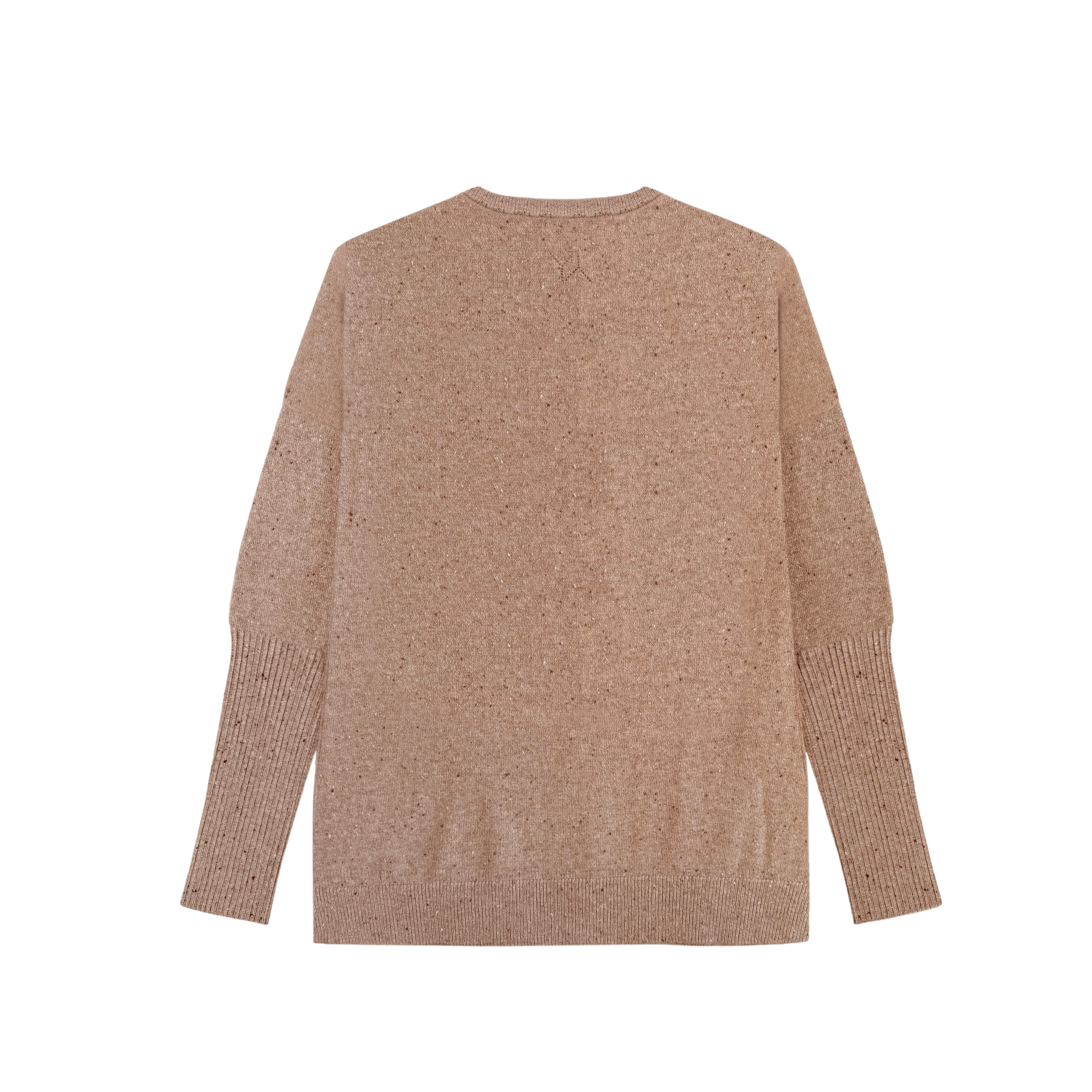 Boxy Sweater Cashmere Confetti Camel made by YLIANA YEPEZ