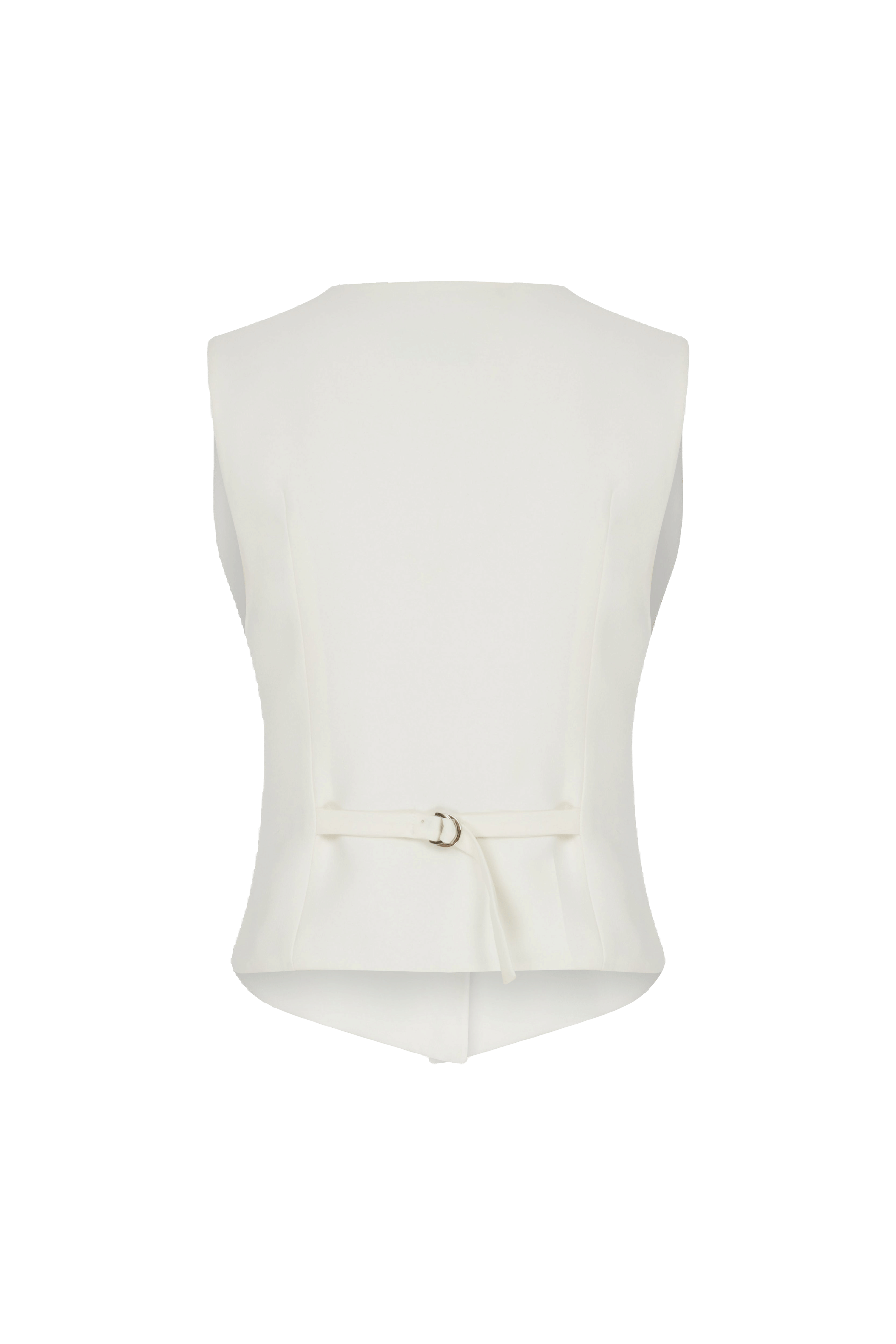 Brita Vest in Blanche in White made by Nazli Ceren