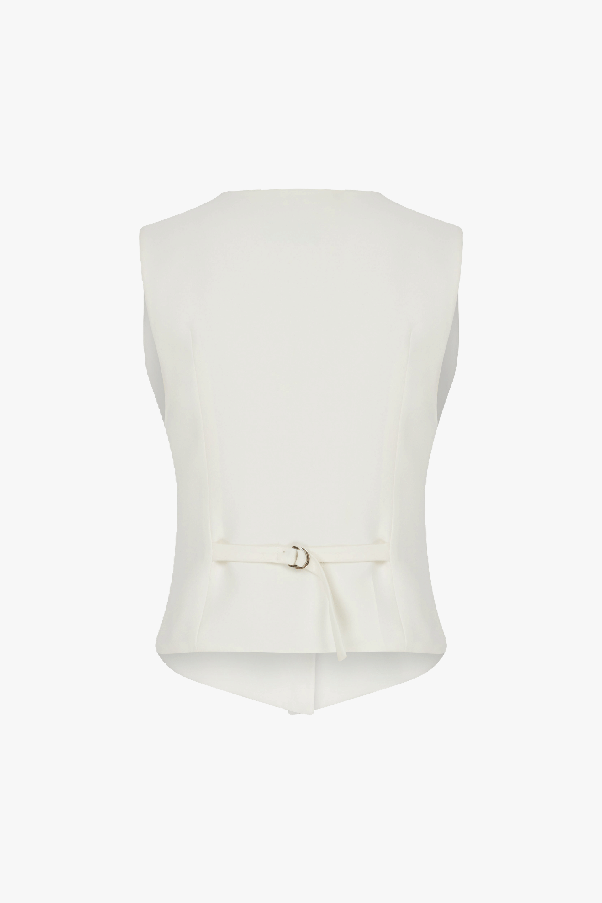 Brita Vest in Blanche in White made by Nazli Ceren