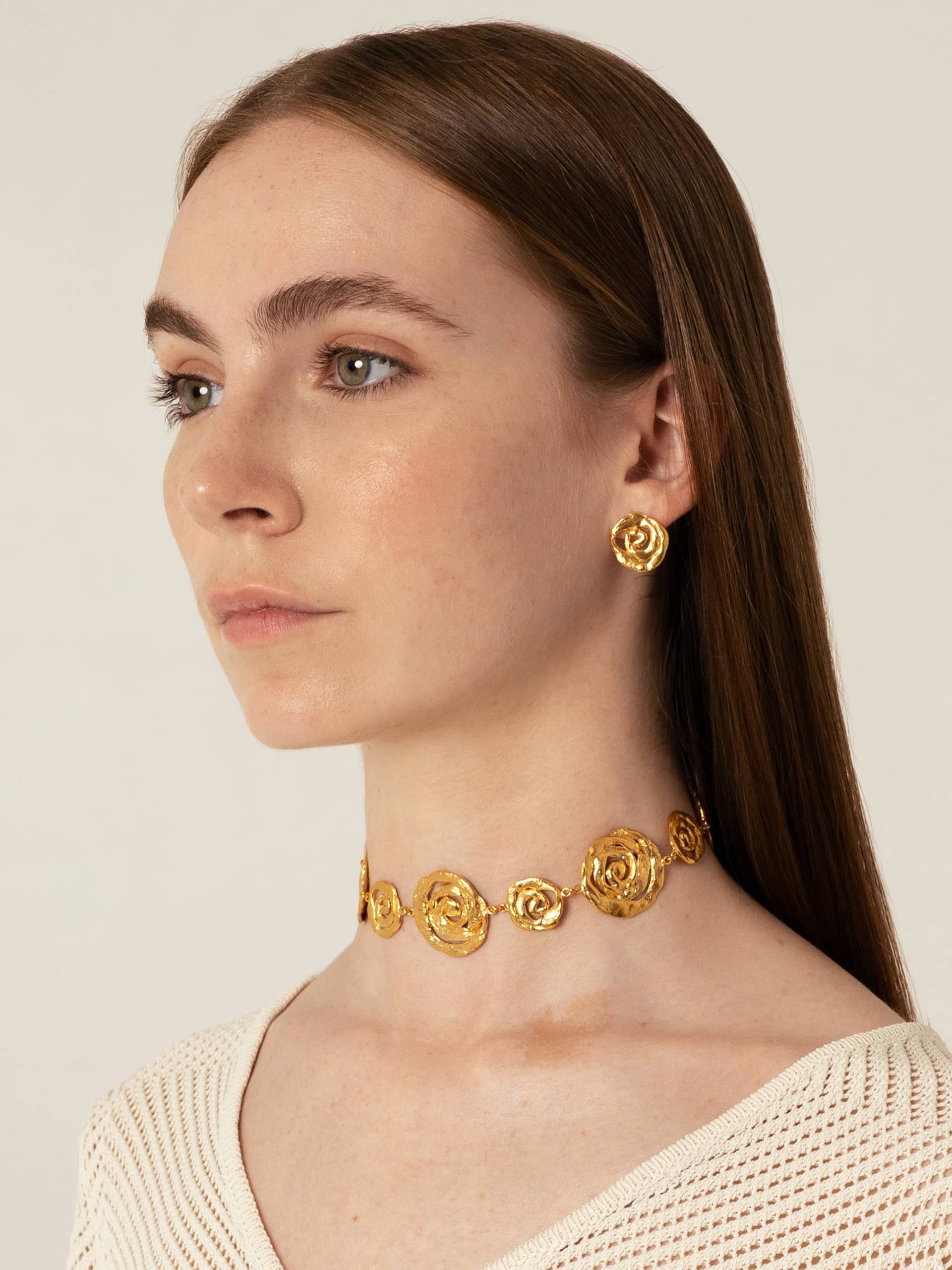 Origin Small Earrings Gold made by Eva Remenyi