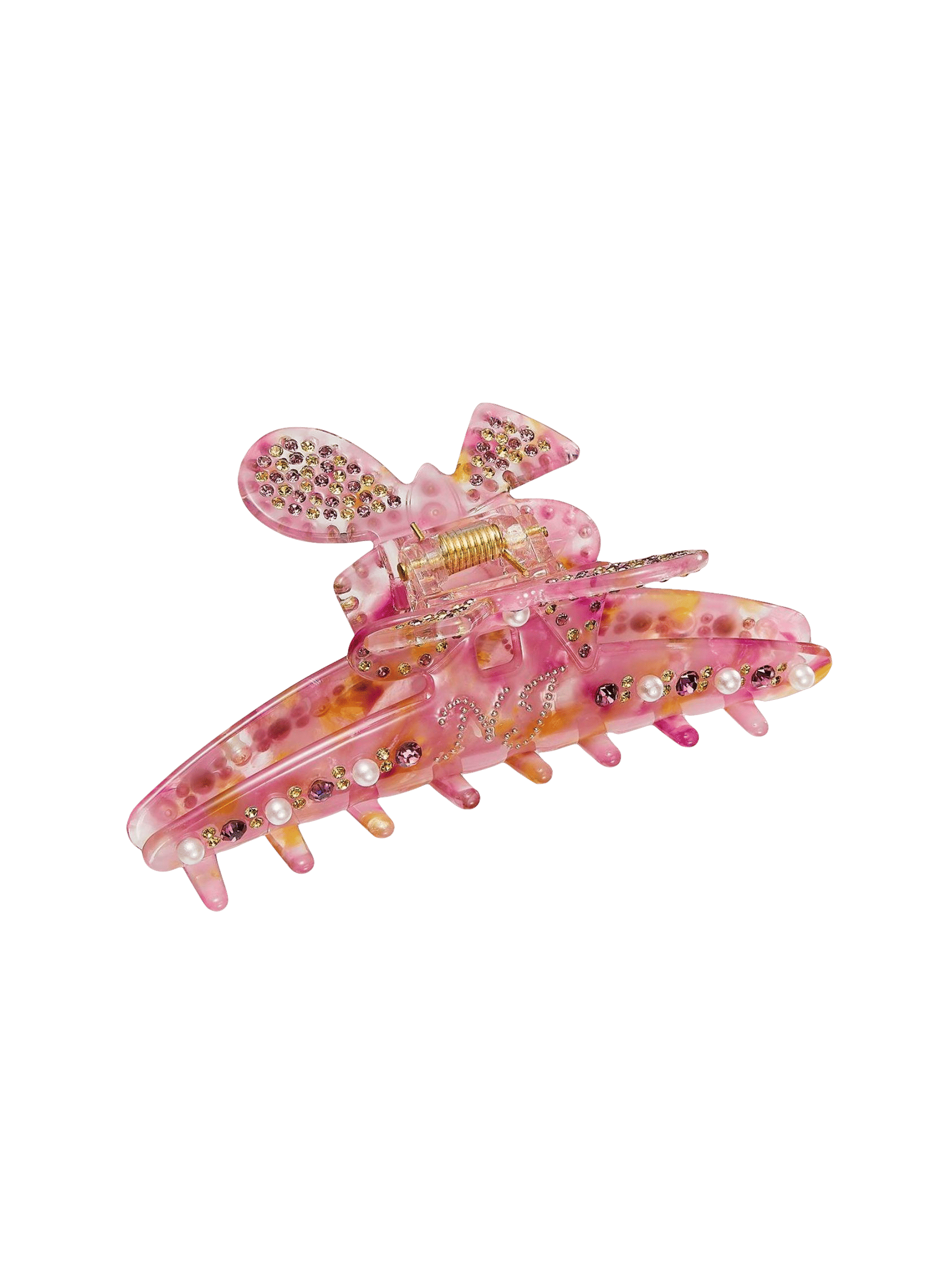 Lola Butterly Crystal Claw Clip (Purple) in Pink made by Nana Jacqueline